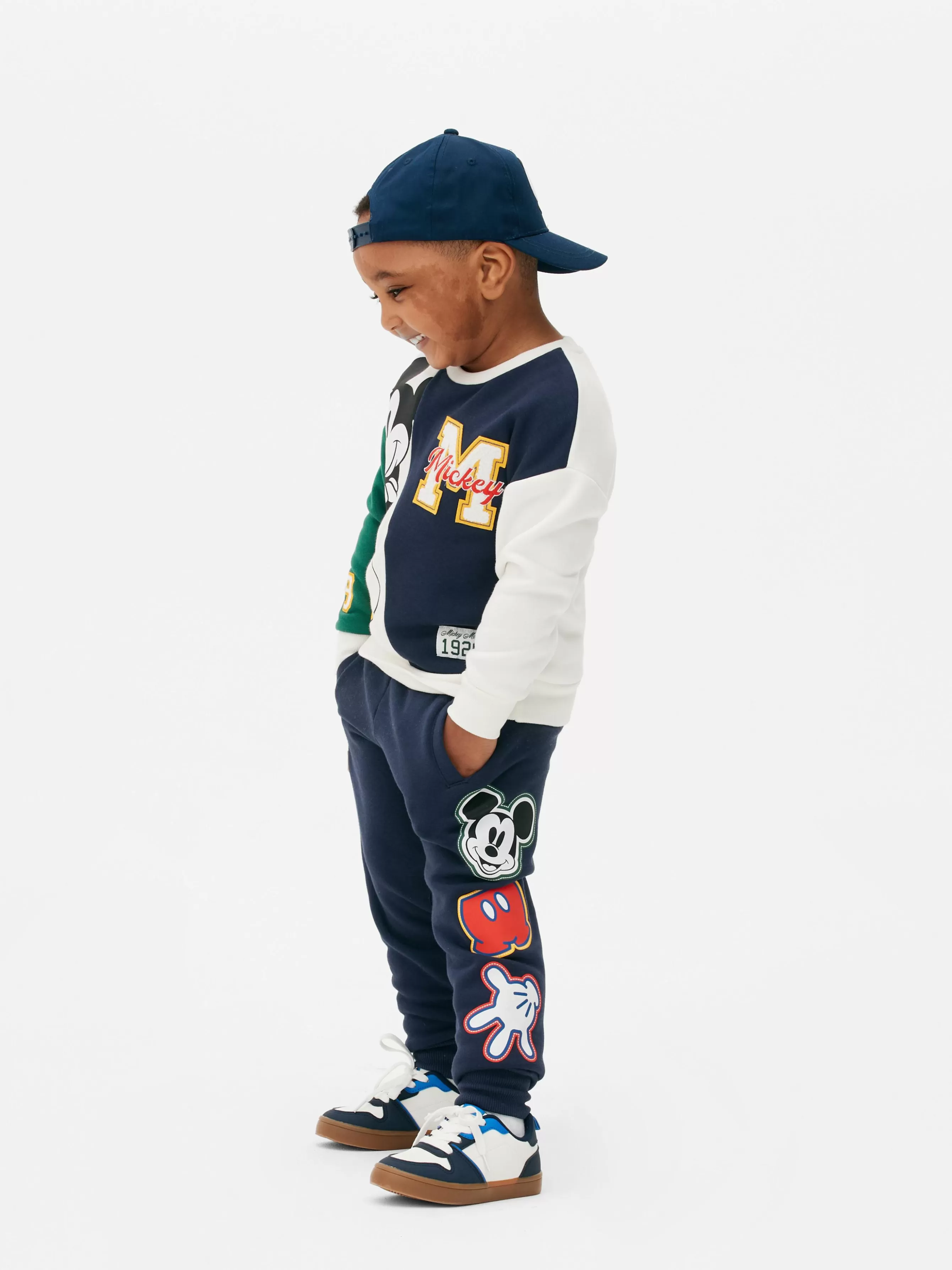 Store Primark Bas De Jogging à Cordon Disney Mickey Mouse Bleu marine