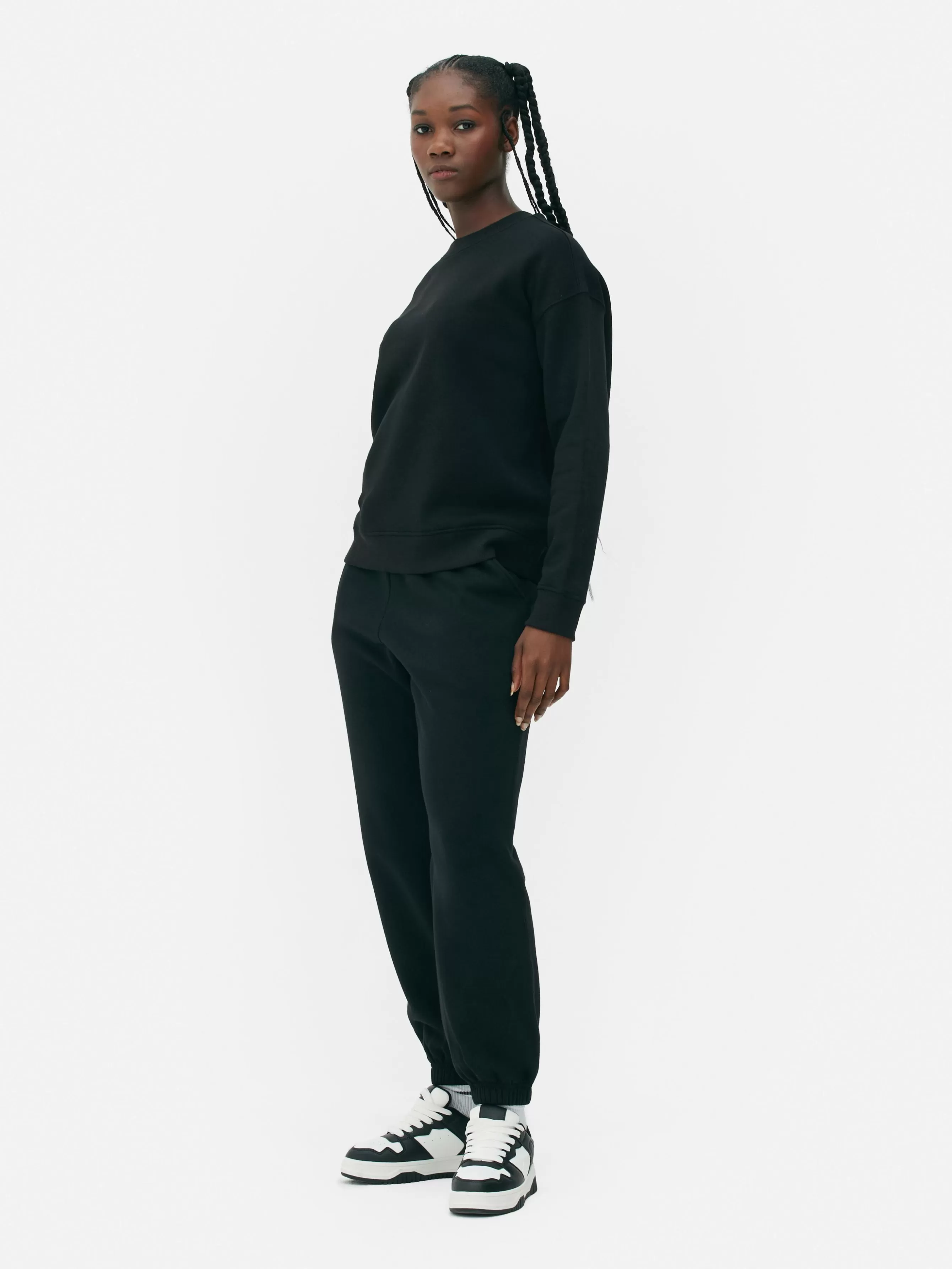 Clearance Primark Bas De Jogging à Revers Et Cordon De Serrage Noir