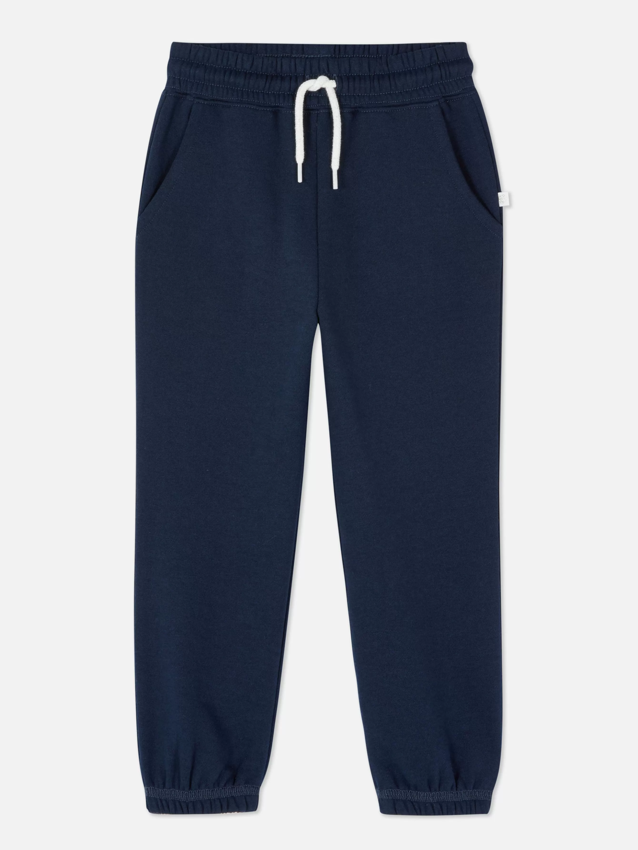 New Primark Bas De Jogging à Revers Et Cordon De Serrage Bleu marine