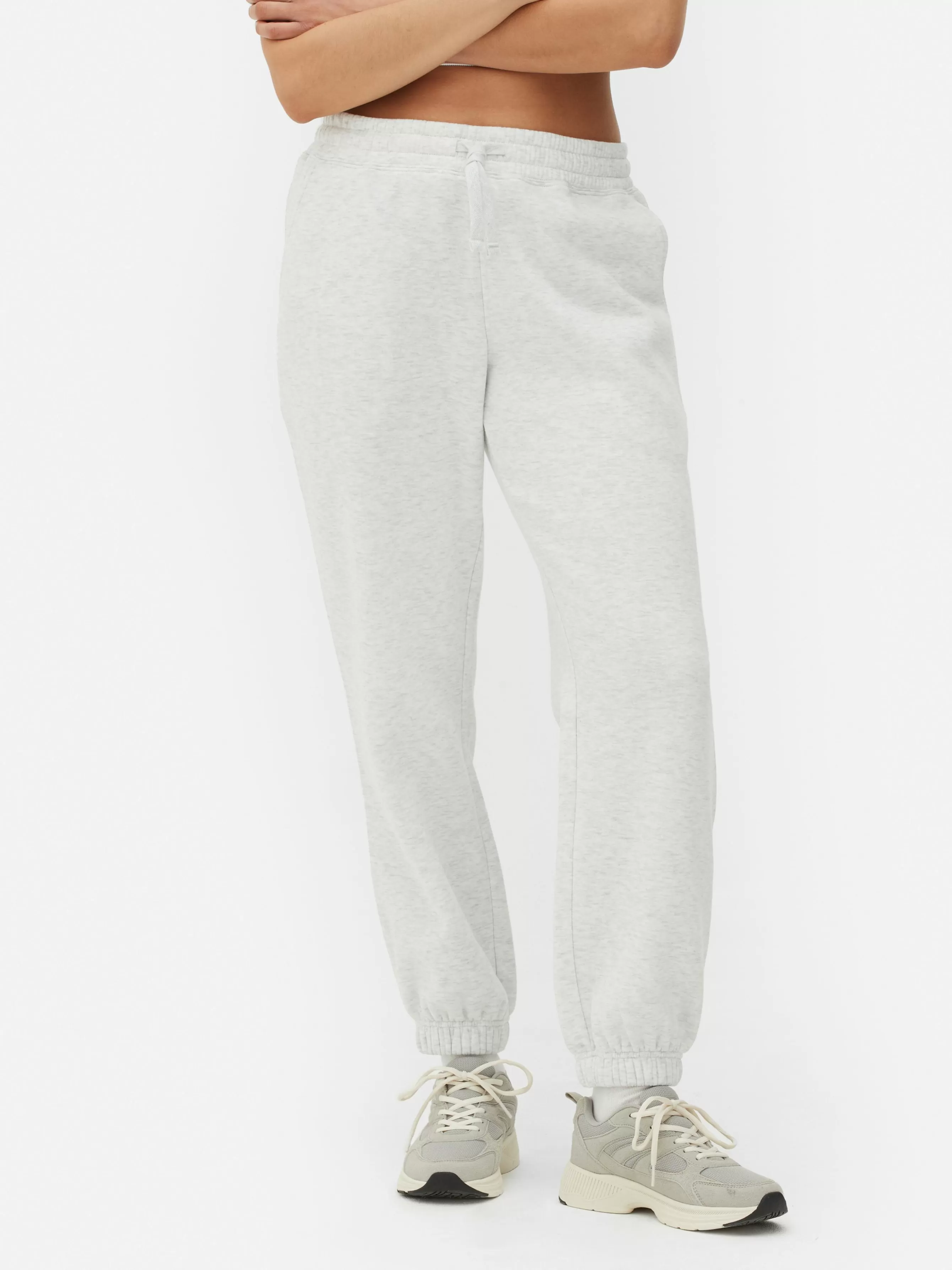 Store Primark Bas De Jogging à Revers Et Cordon De Serrage Gris chiné