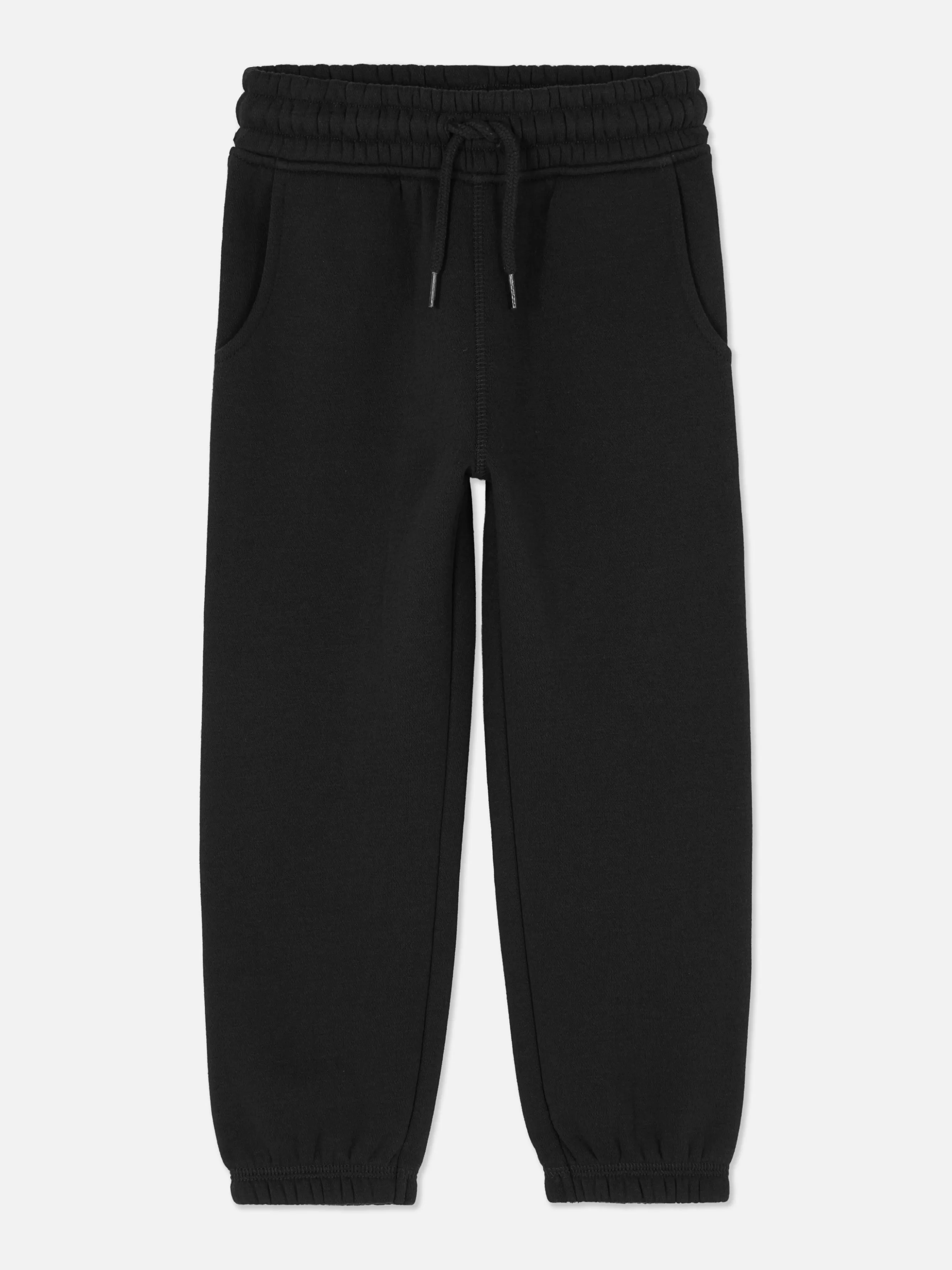 New Primark Bas De Jogging à Revers Et Cordon De Serrage Garçon Noir