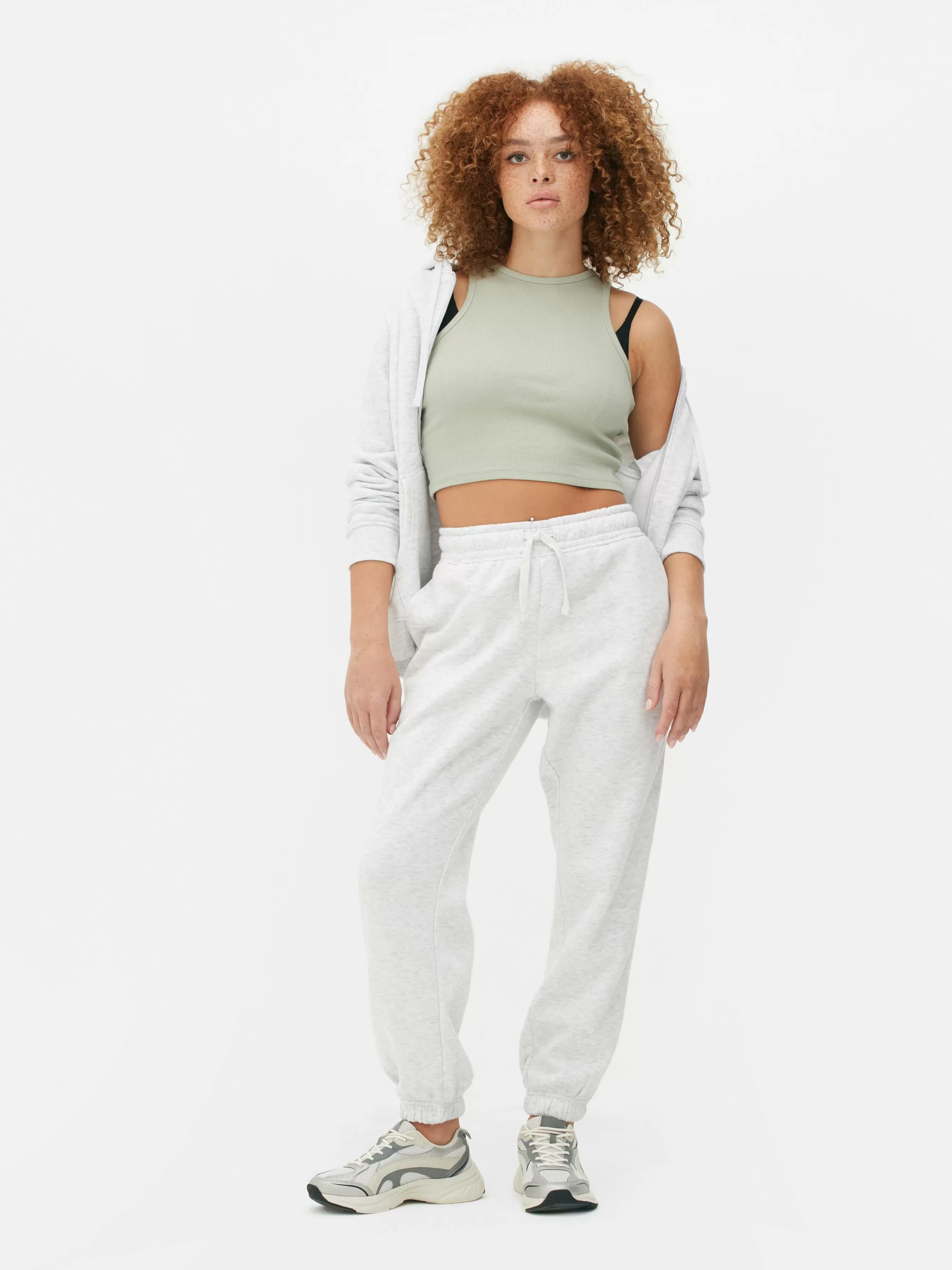 Store Primark Bas De Jogging Classique Avec Cordon De Serrage Gris chiné