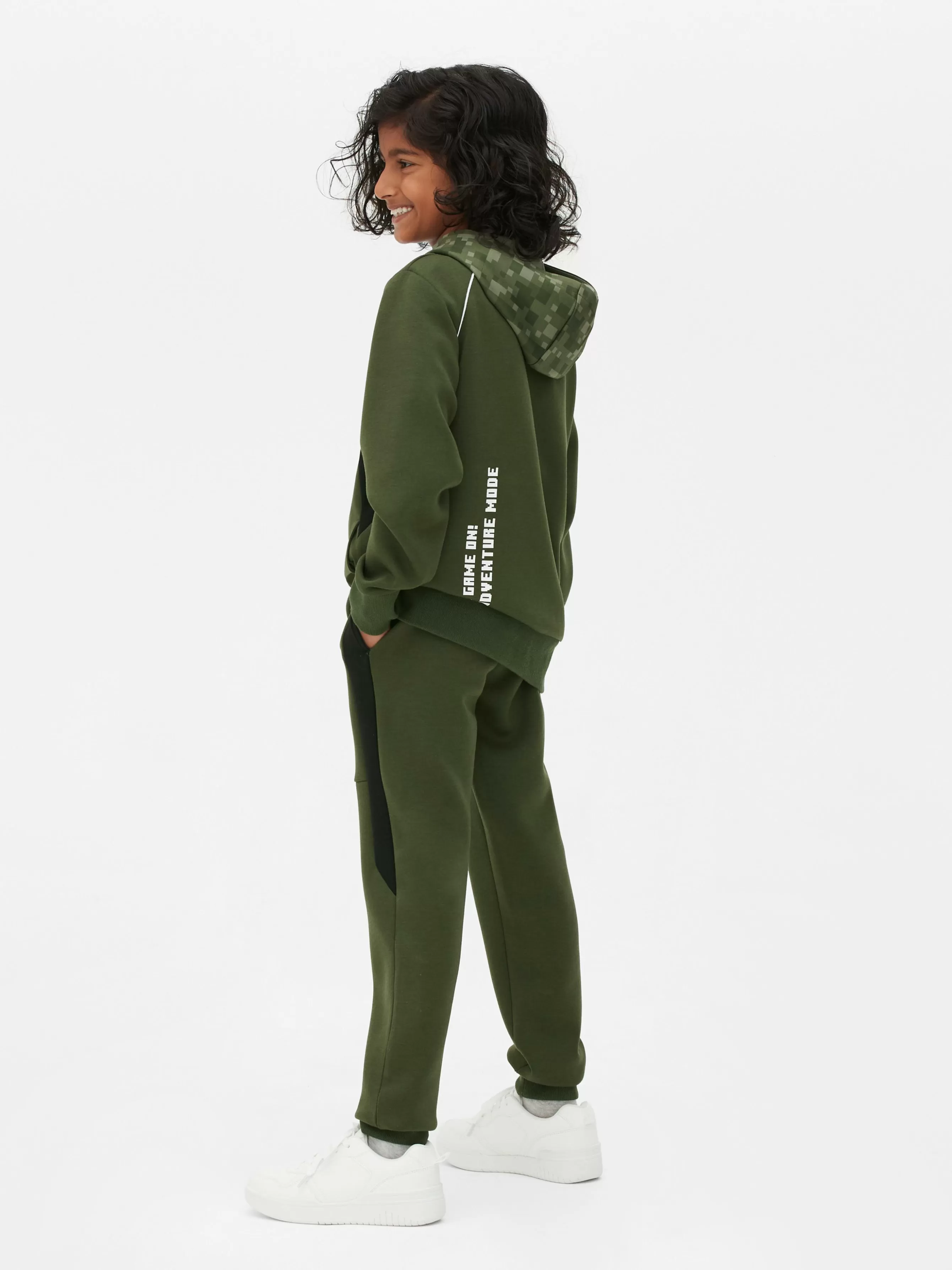 Cheap Primark Bas De Jogging Color Block à Coordonner Minecraft Kaki