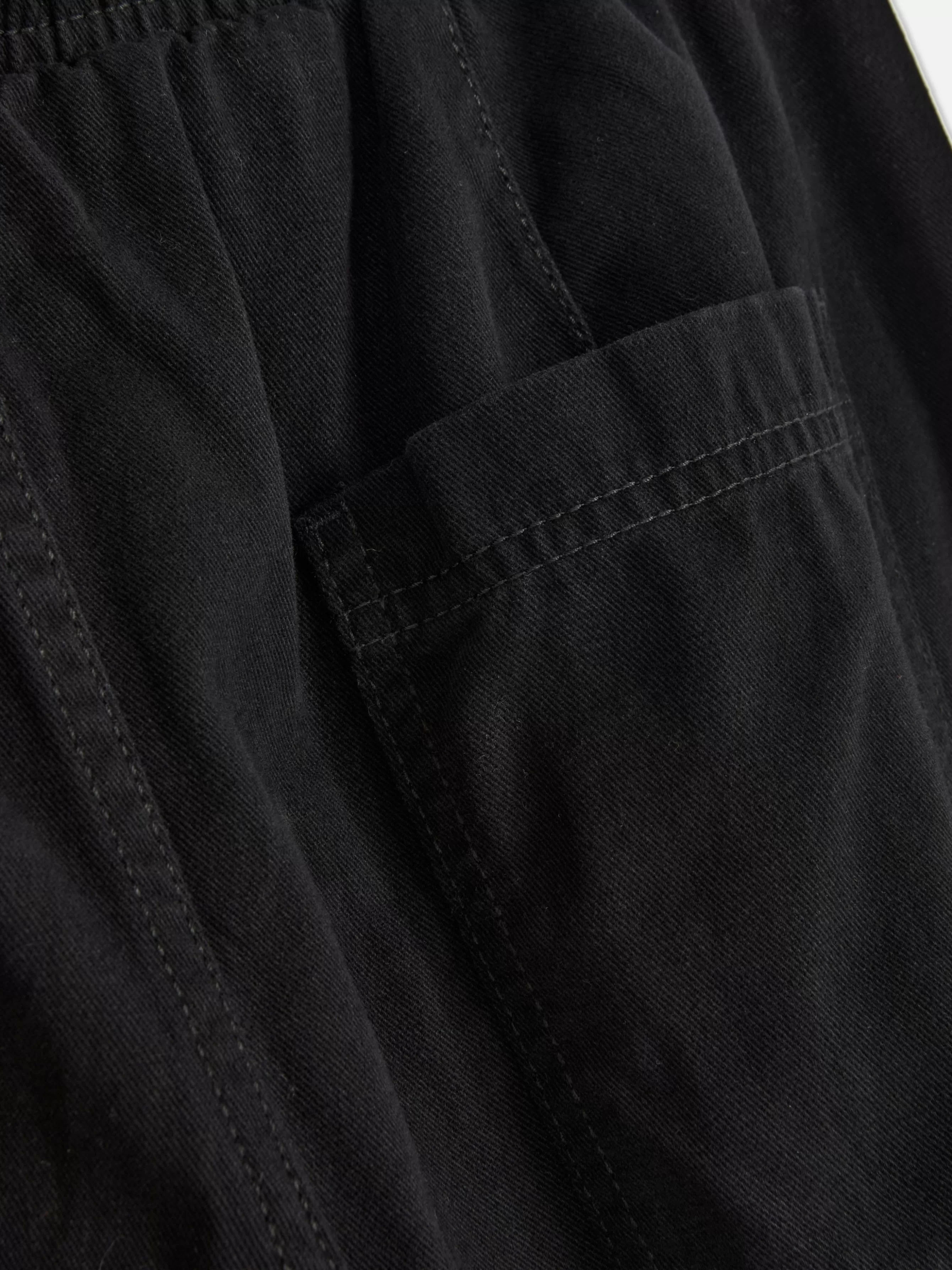 Cheap Primark Bas De Jogging En Denim Avec Cordon De Serrage Noir