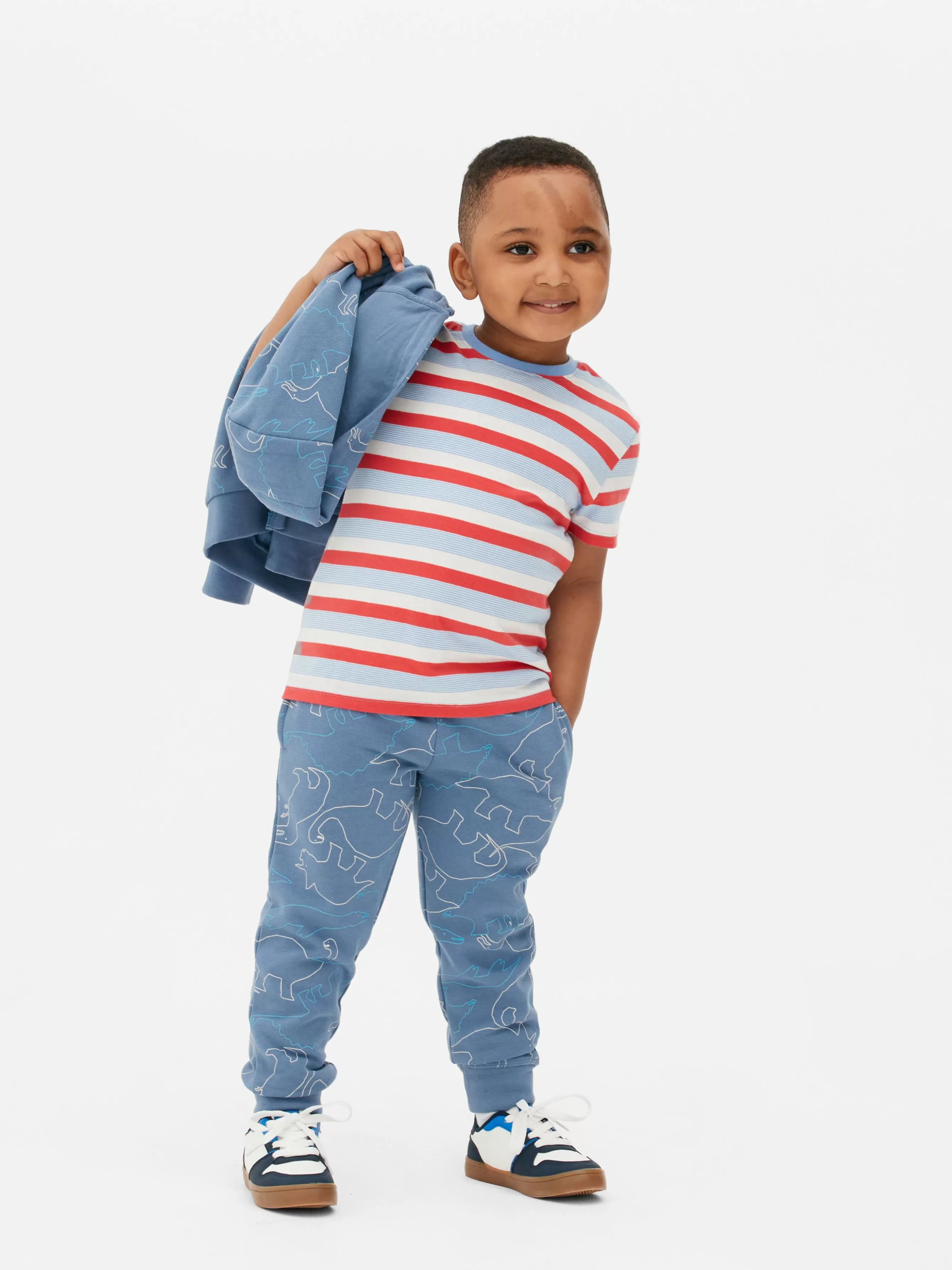 Sale Primark Bas De Jogging Graphique Avec Cordon De Serrage à Coordonner Bleu