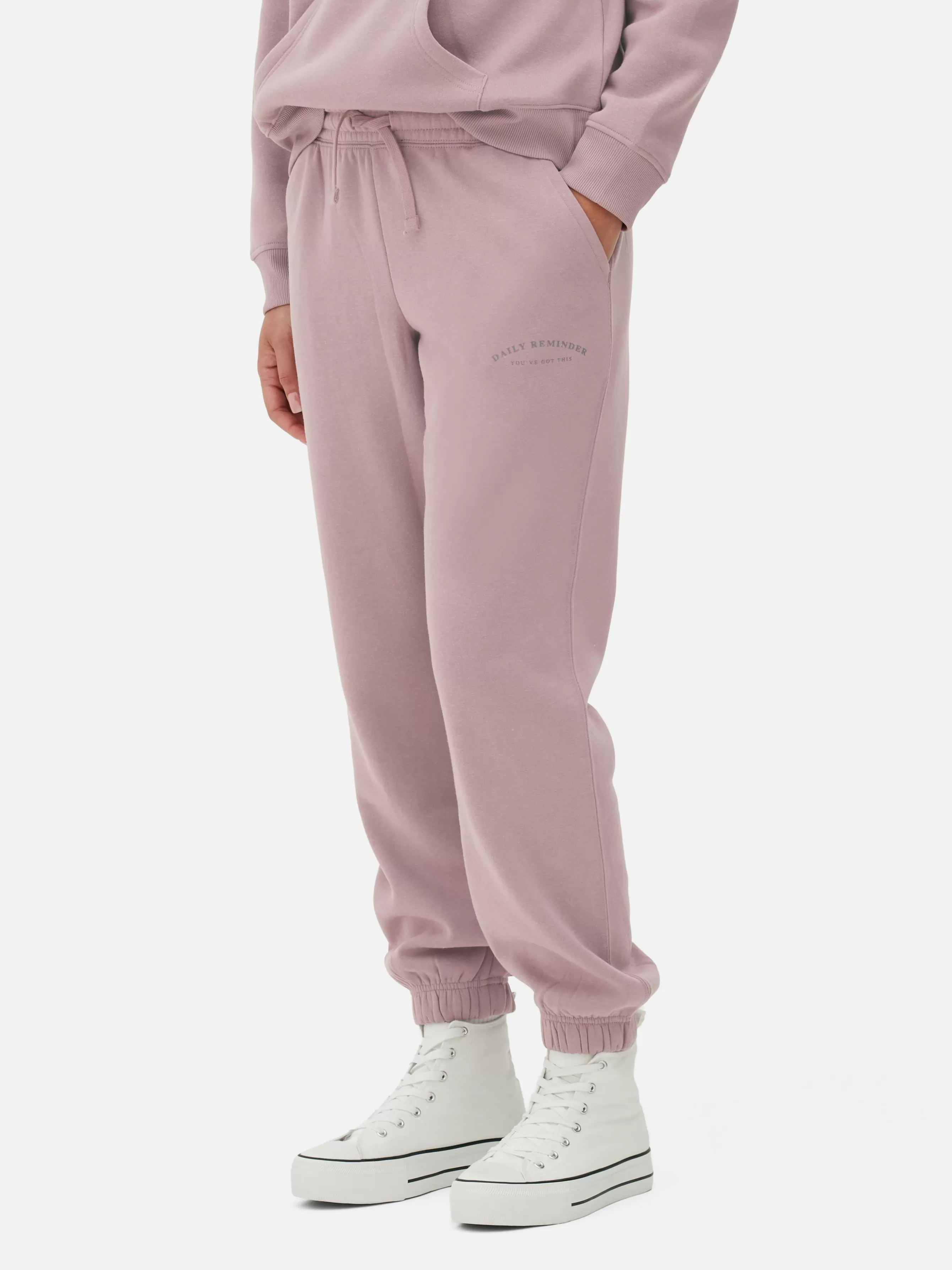 Online Primark Bas De Jogging Graphique Avec Cordon De Serrage à Coordonner Figue