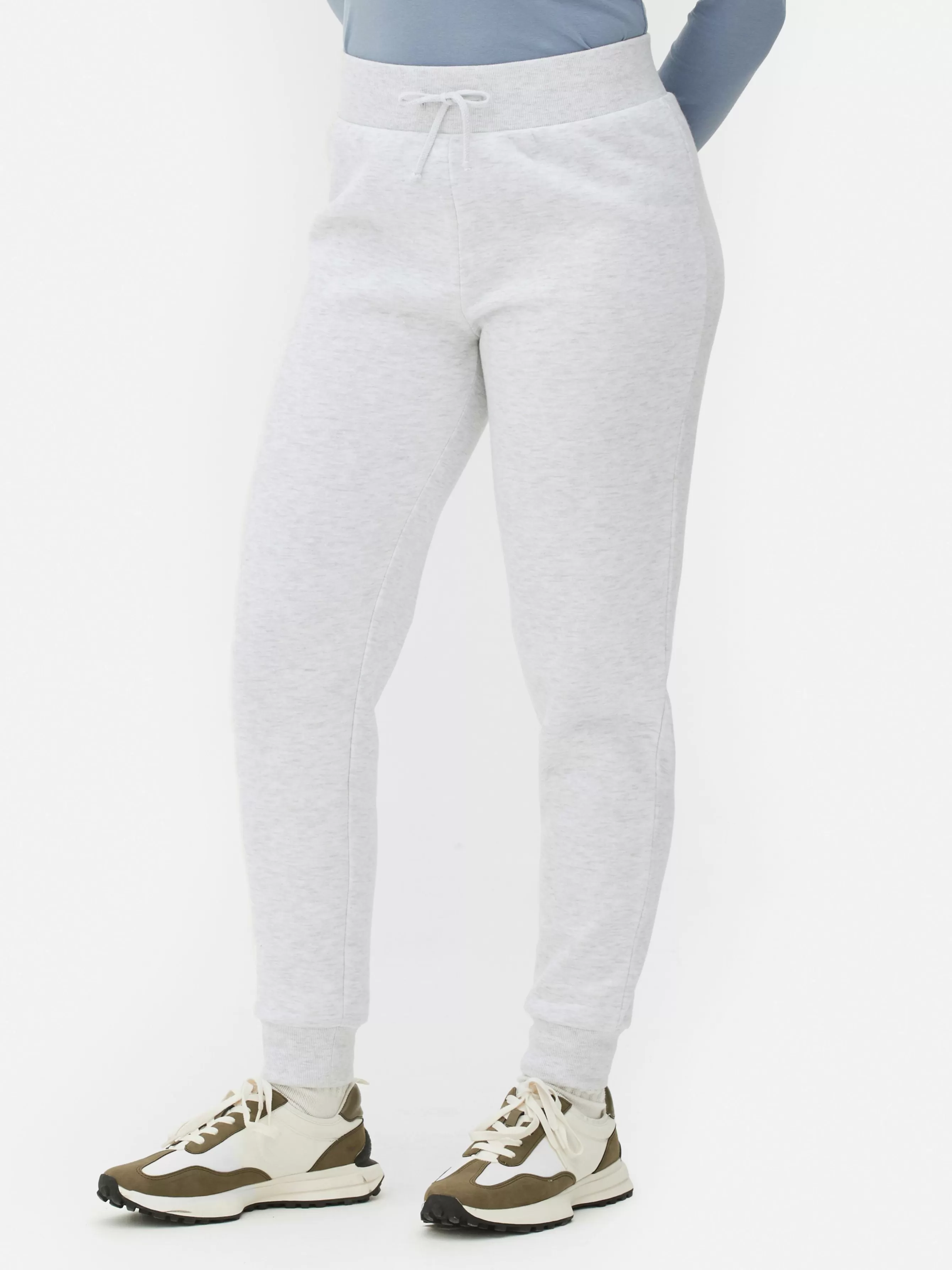 Discount Primark Bas De Jogging Skinny à Cordon De Serrage Gris chiné