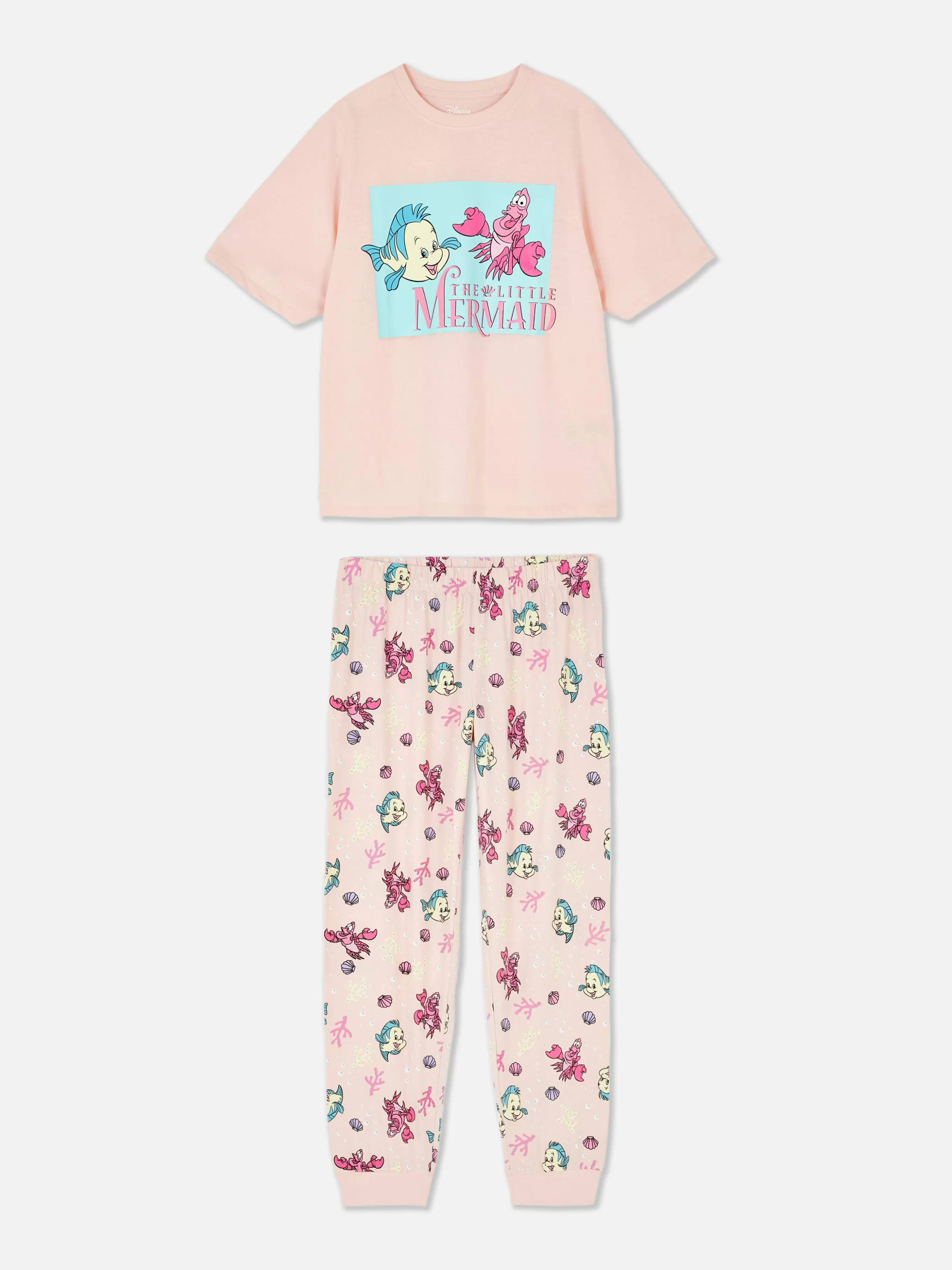 Shop Primark Bas De Pyjama Resserré à La Cheville Et T-shirt Graphique Disney Pêche