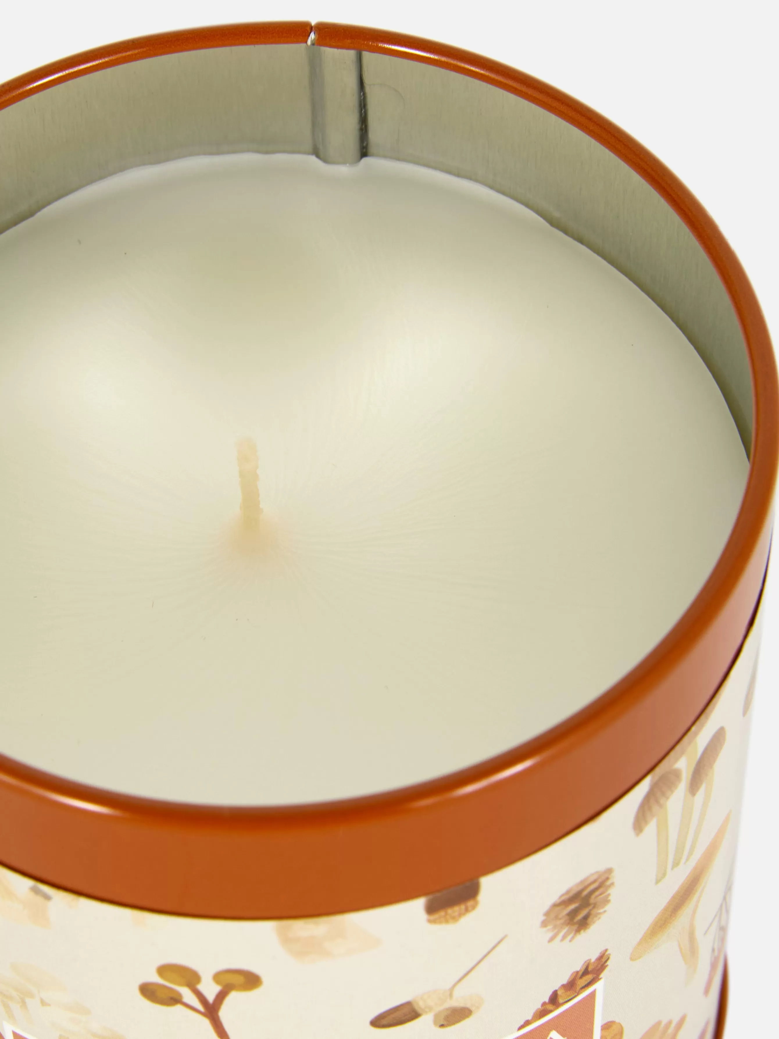 Fashion Primark Bougie Parfumée Dans Une Boîte En Fer Décorée Terre de Sienne
