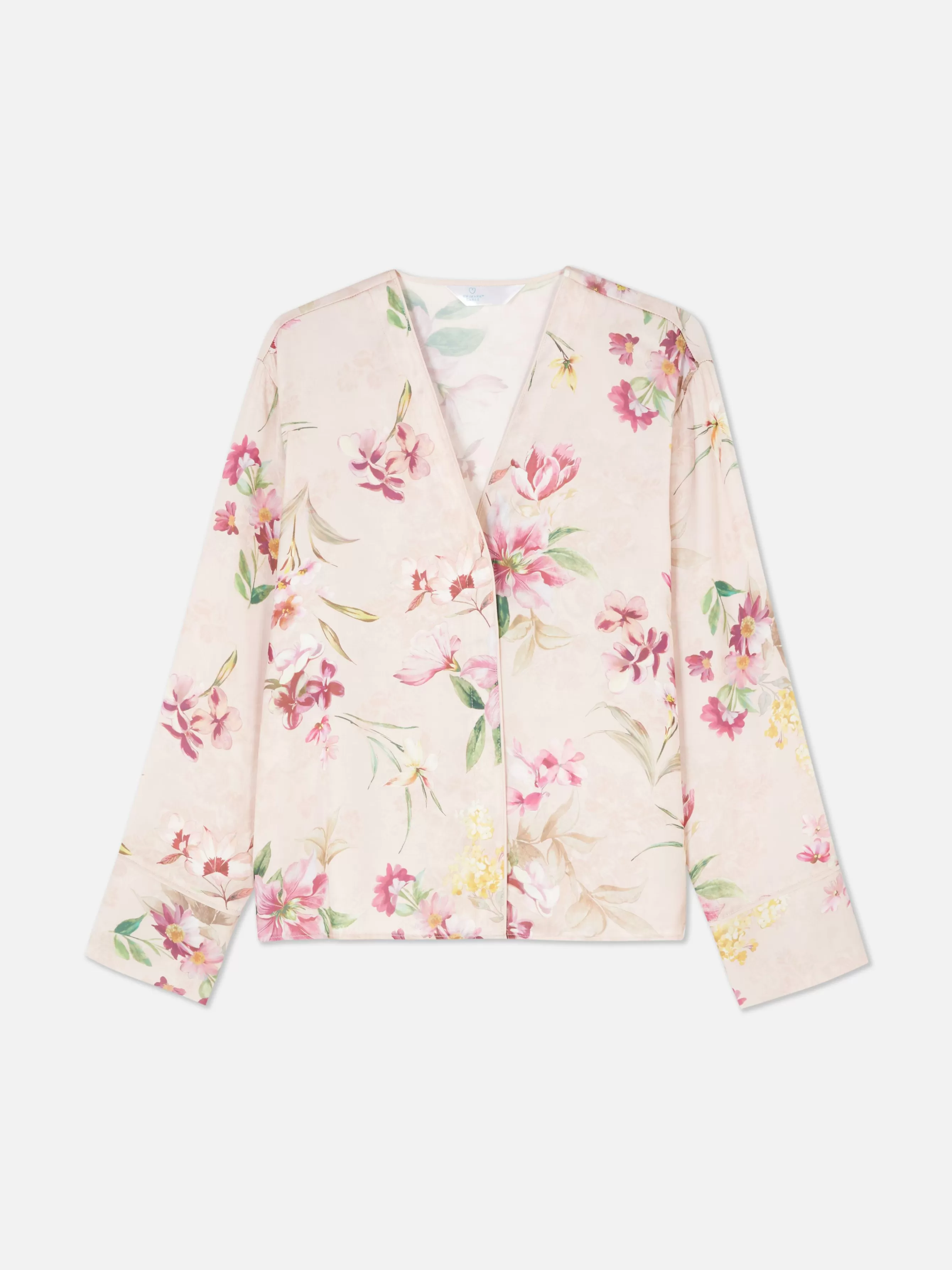 Discount Primark Chemise De Nuit En Satin Floral à Encolure En V Rose