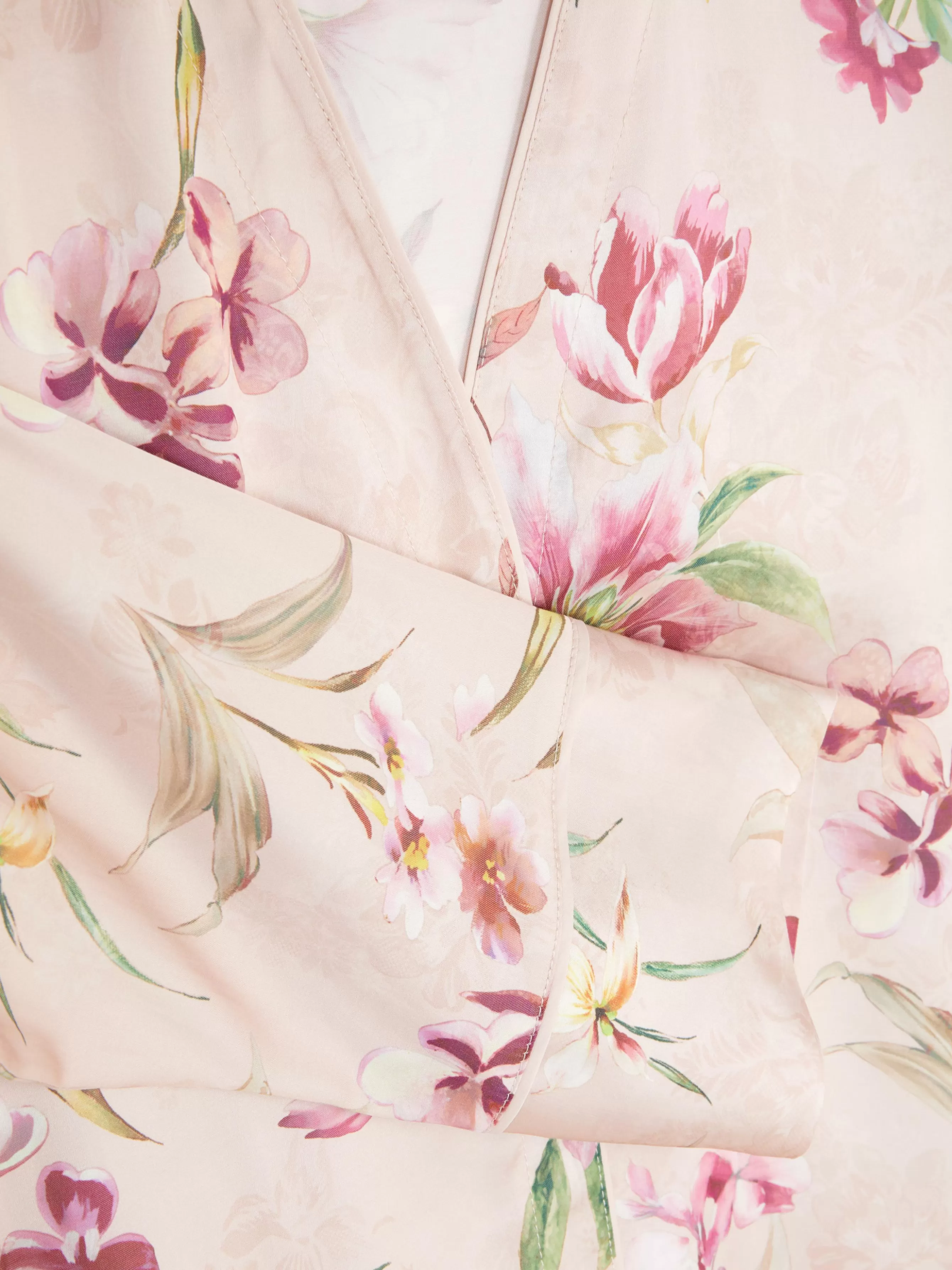 Discount Primark Chemise De Nuit En Satin Floral à Encolure En V Rose