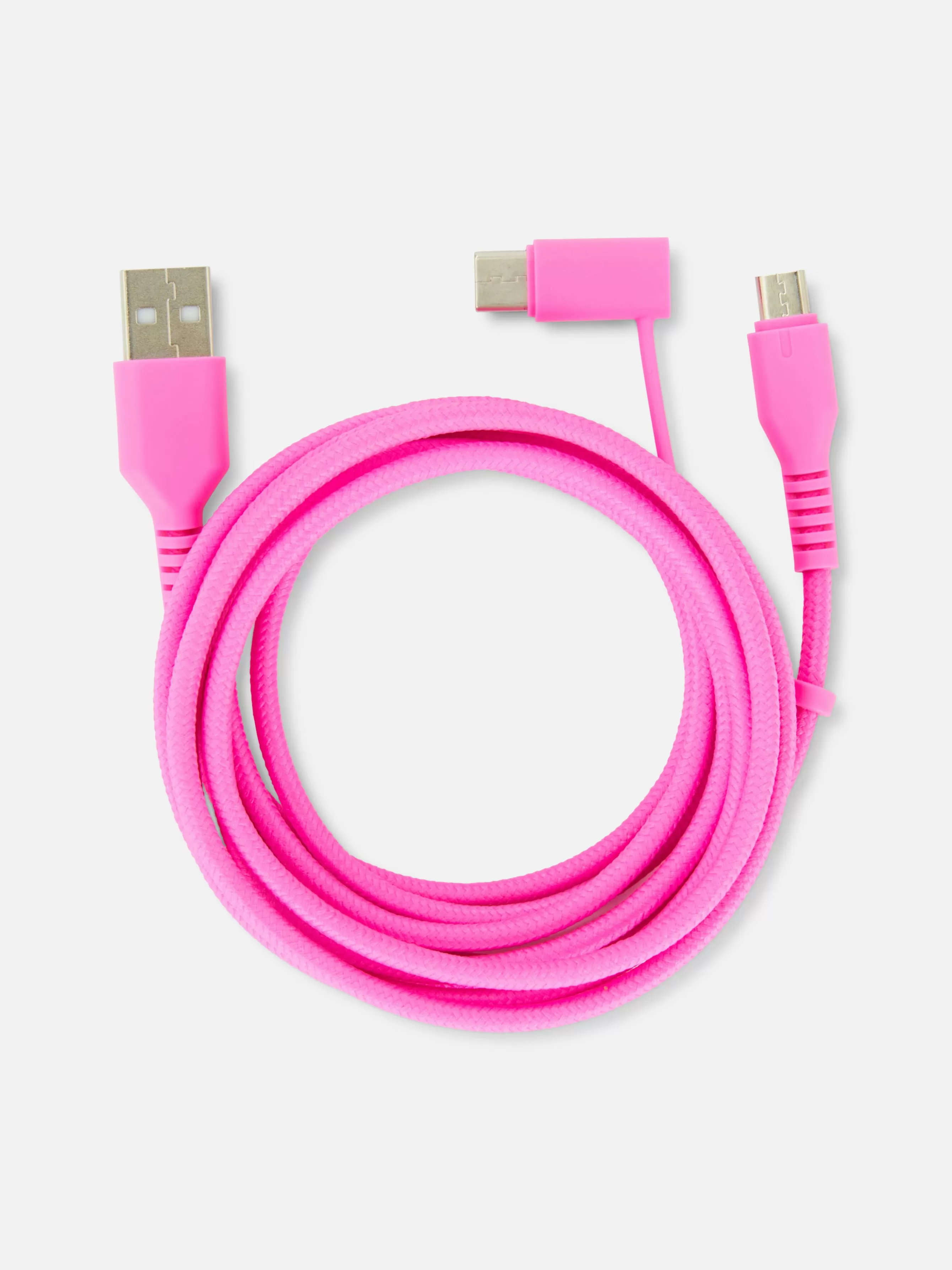 Best Sale Primark Cordon De Charge Double De Deux Mètres Rose foncé