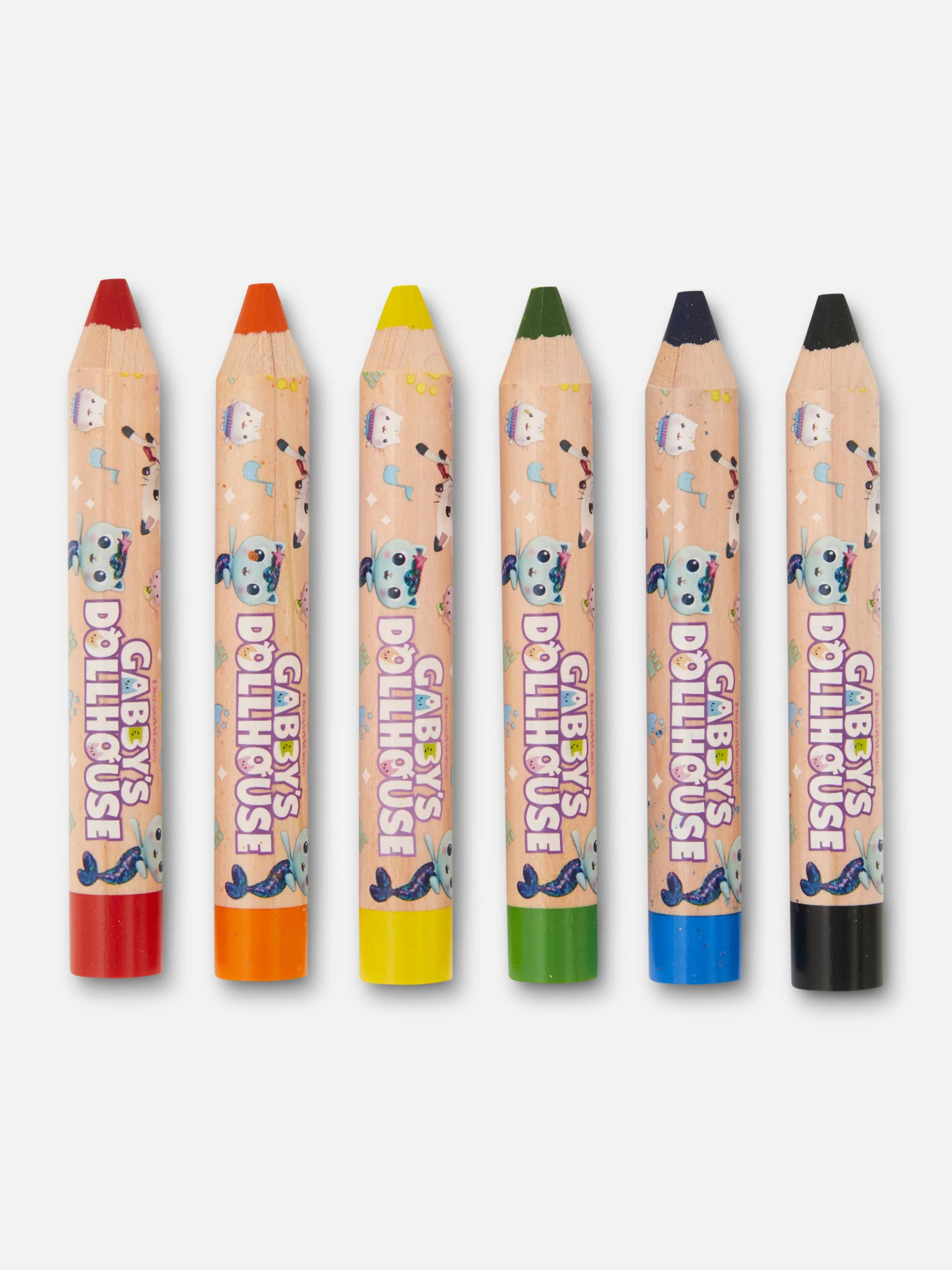 New Primark 6 Crayons à Coloriage Gabby Et La Maison Magique Bleu