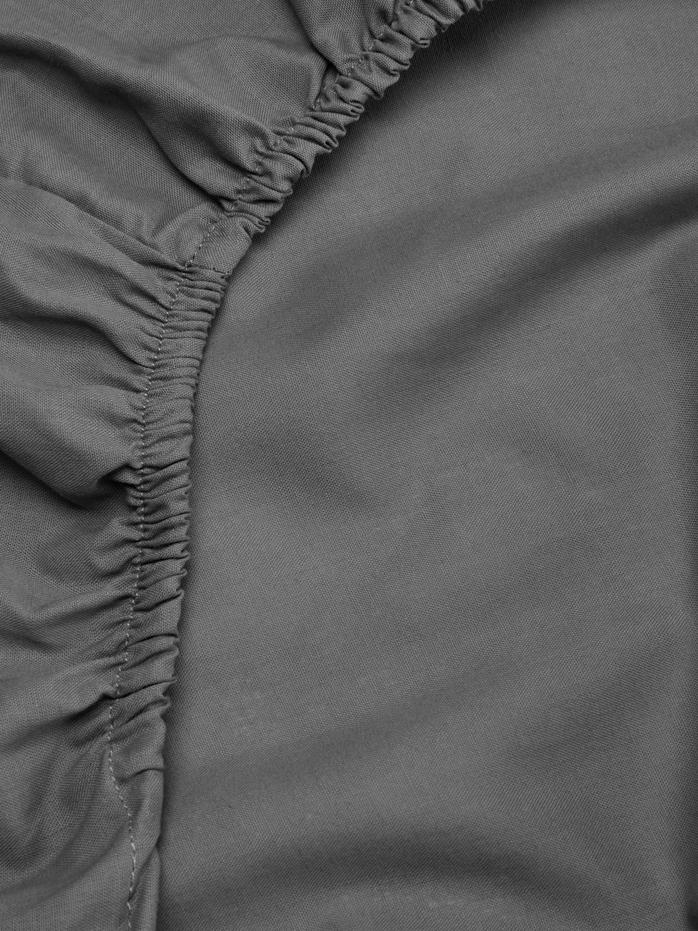 Fashion Primark Drap Housse En Coton Pour Lit King Size Gris foncé