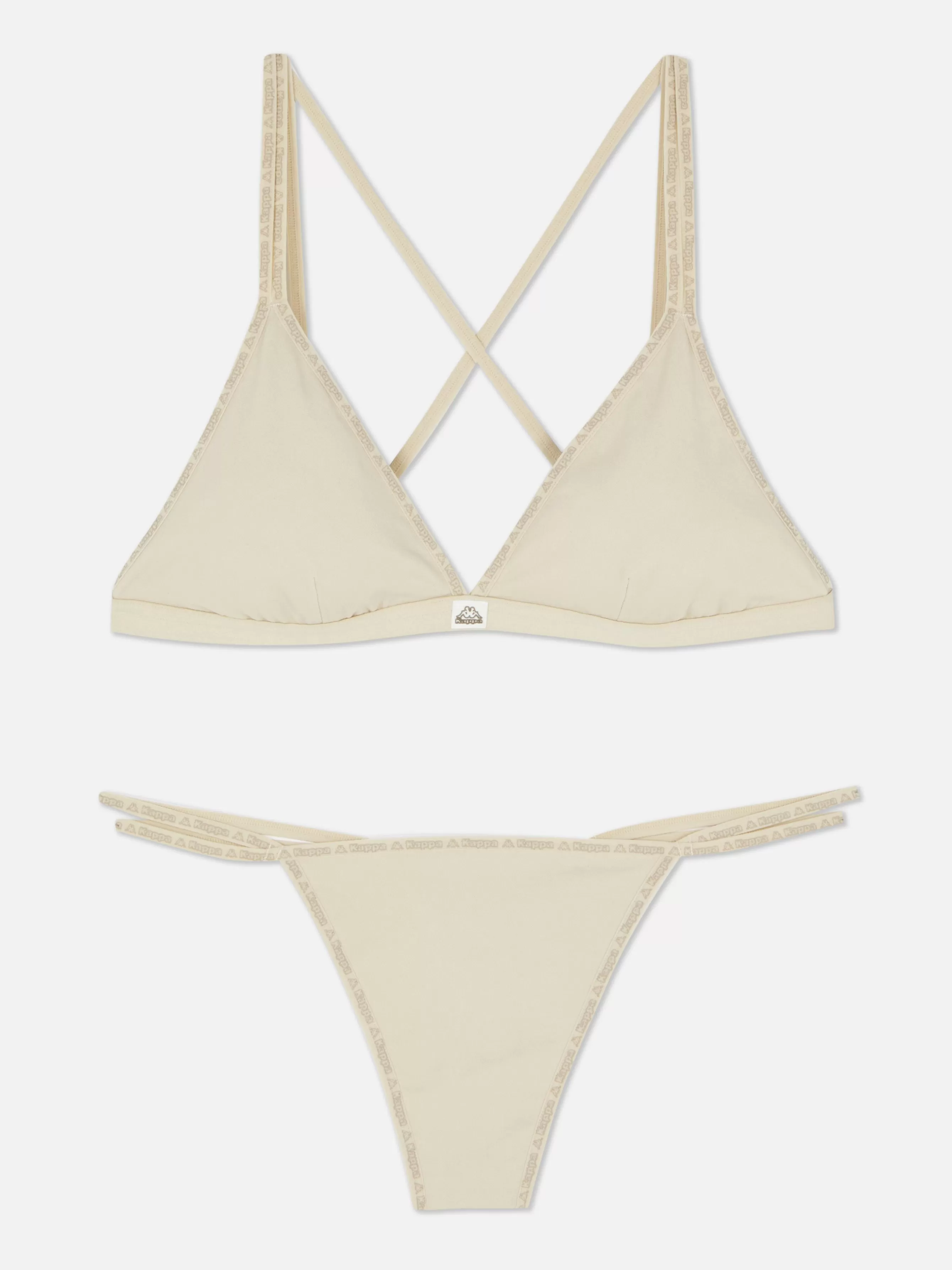 Cheap Primark Ensemble Sans Coutures Brassière Triangle Et String Kappa X Crème