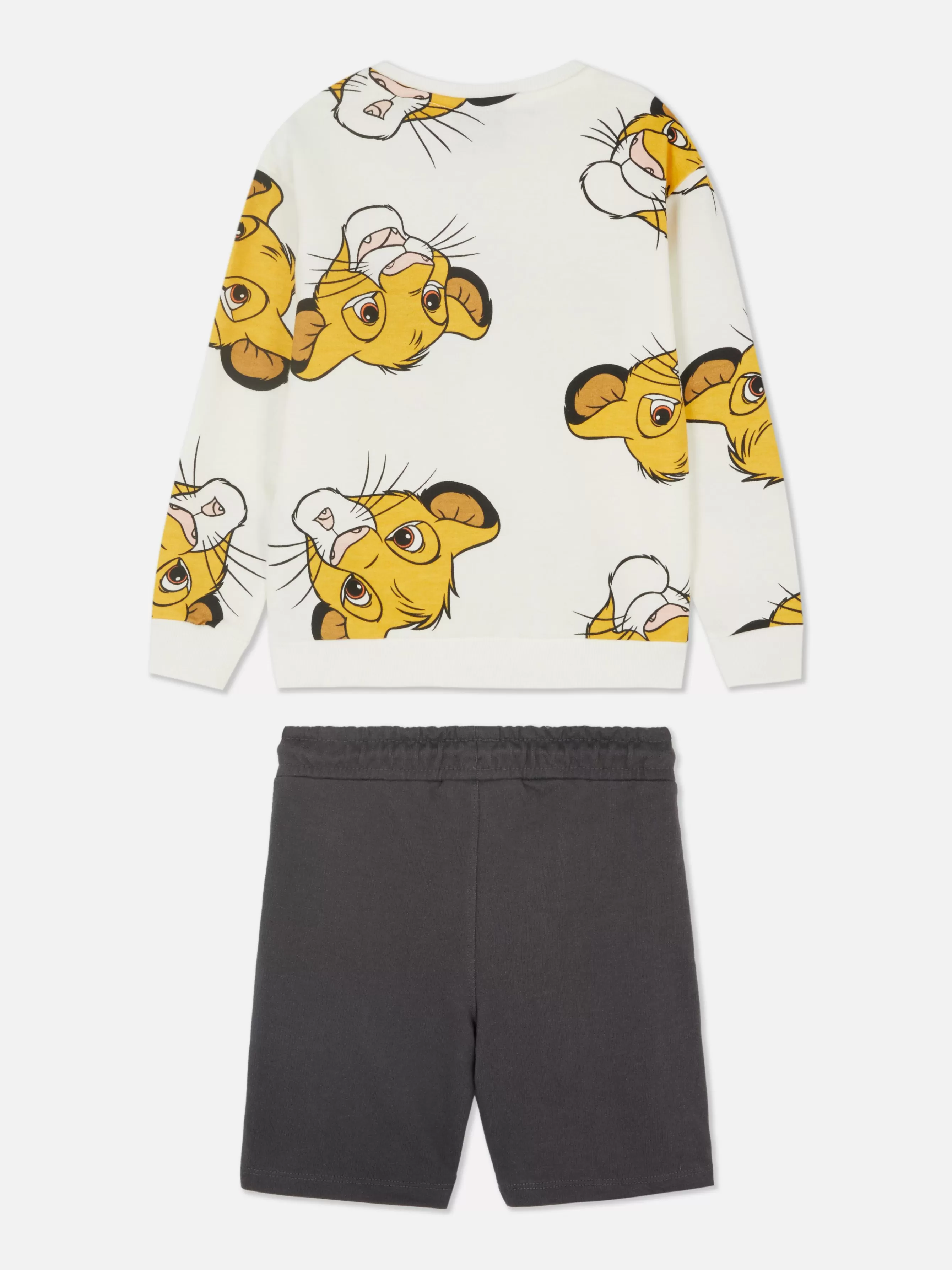 Best Sale Primark Ensemble Sweat-shirt Et Short Disney Le Roi Lion Simba Écru