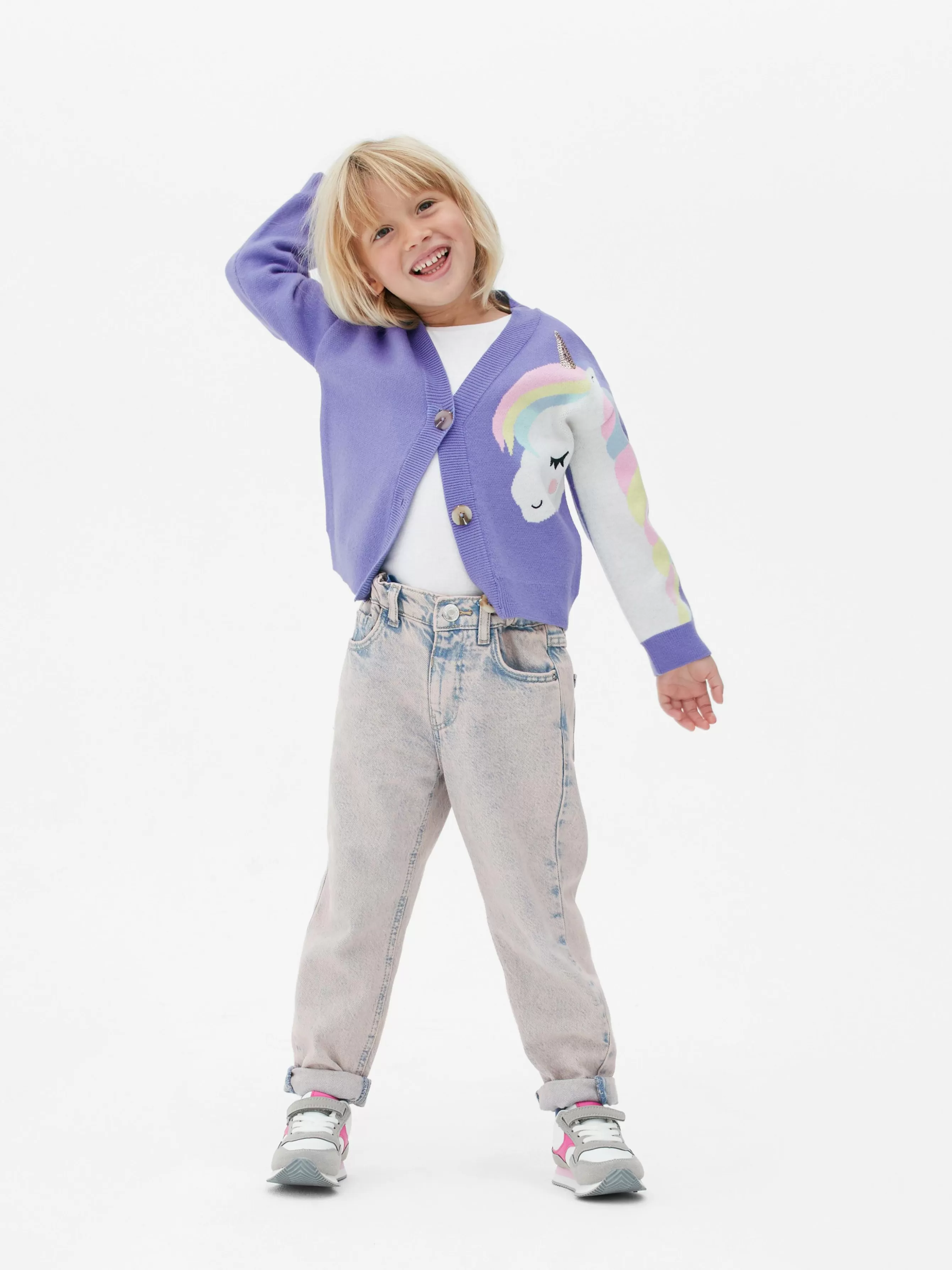 Shop Primark Gilet à Col En V Et Motif Licorne Violet