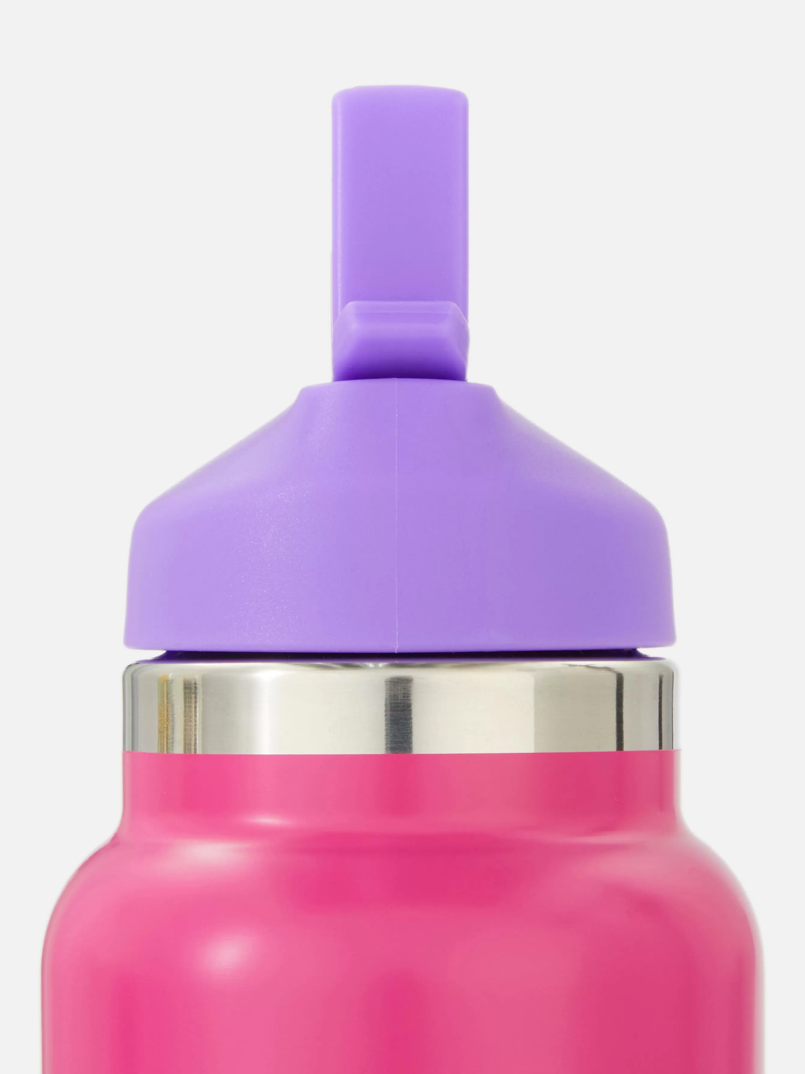 New Primark Gourde Avec Paille Color Block Rose vif