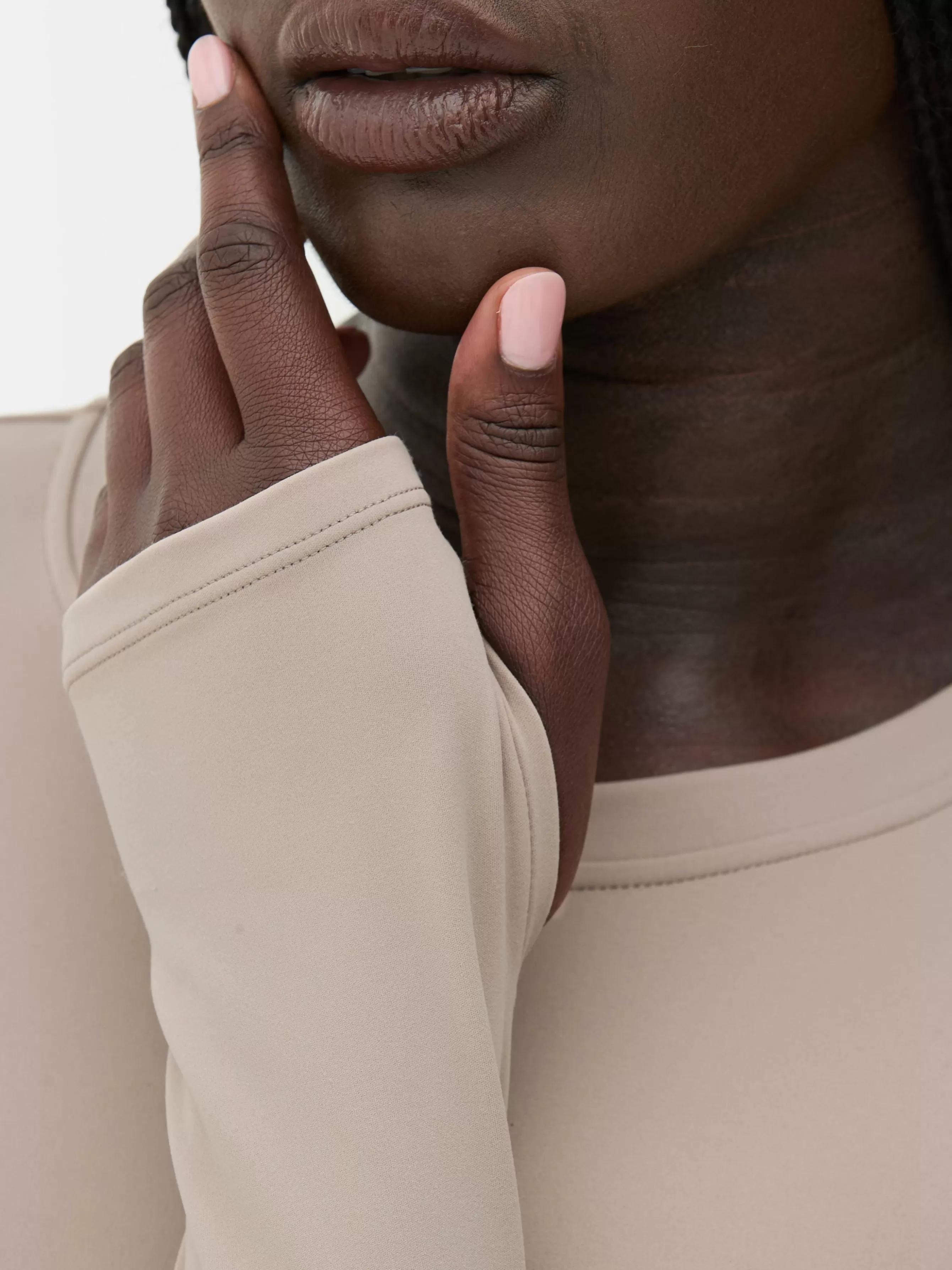 Clearance Primark Haut Court De Sport à Manches Longues En Tissu Ultra-doux Rita Ora Fauve