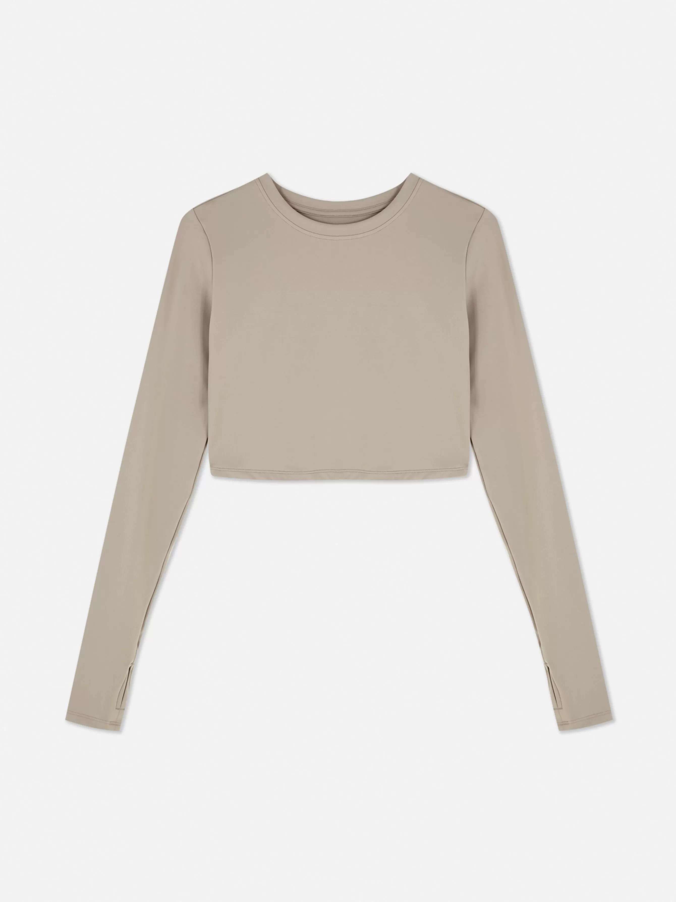 Clearance Primark Haut Court De Sport à Manches Longues En Tissu Ultra-doux Rita Ora Fauve