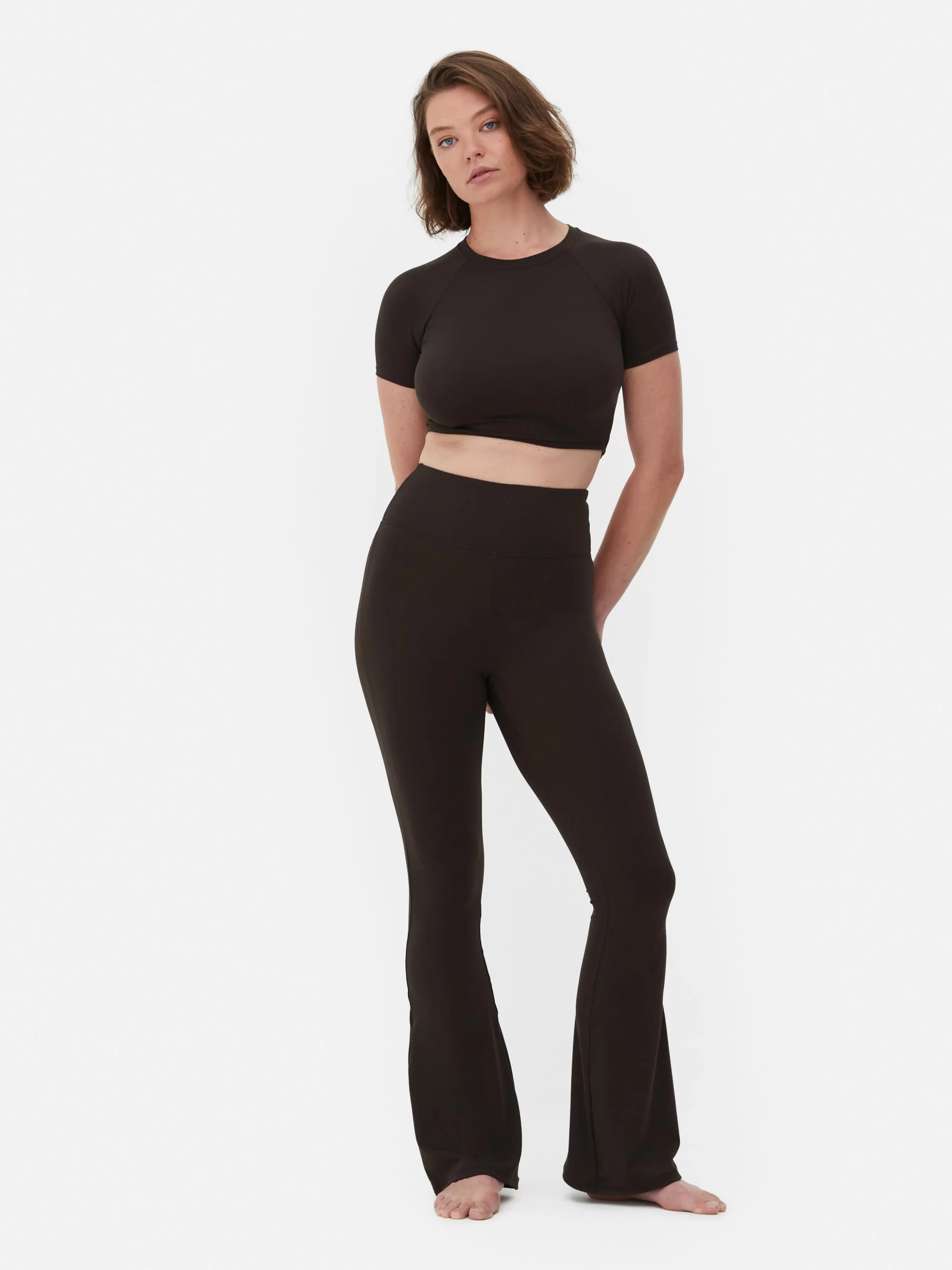 Fashion Primark Haut Court De Sport En Tissu Ultra-doux Rita Ora Chocolat