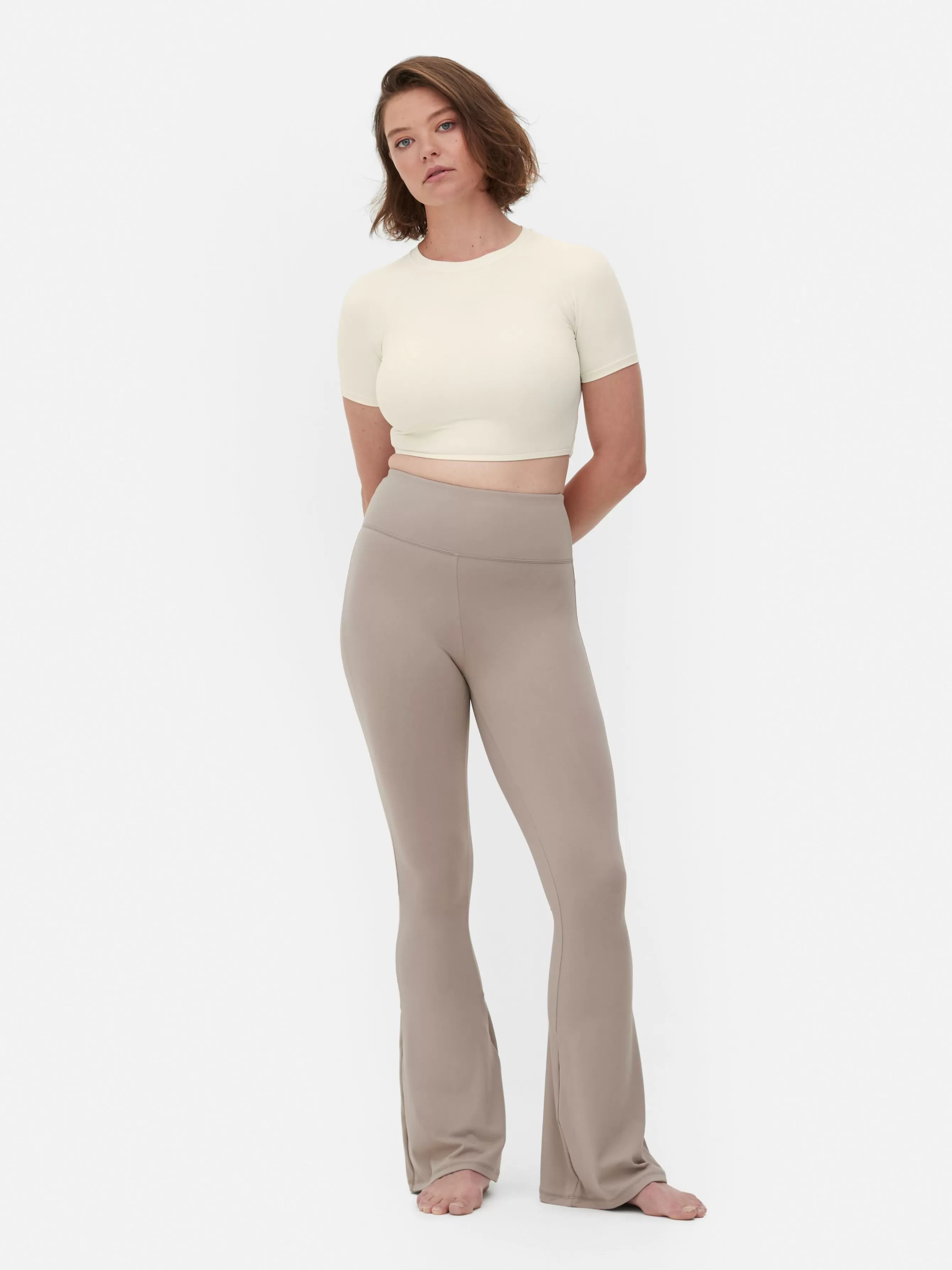 New Primark Haut Court De Sport En Tissu Ultra-doux Rita Ora Ivoire