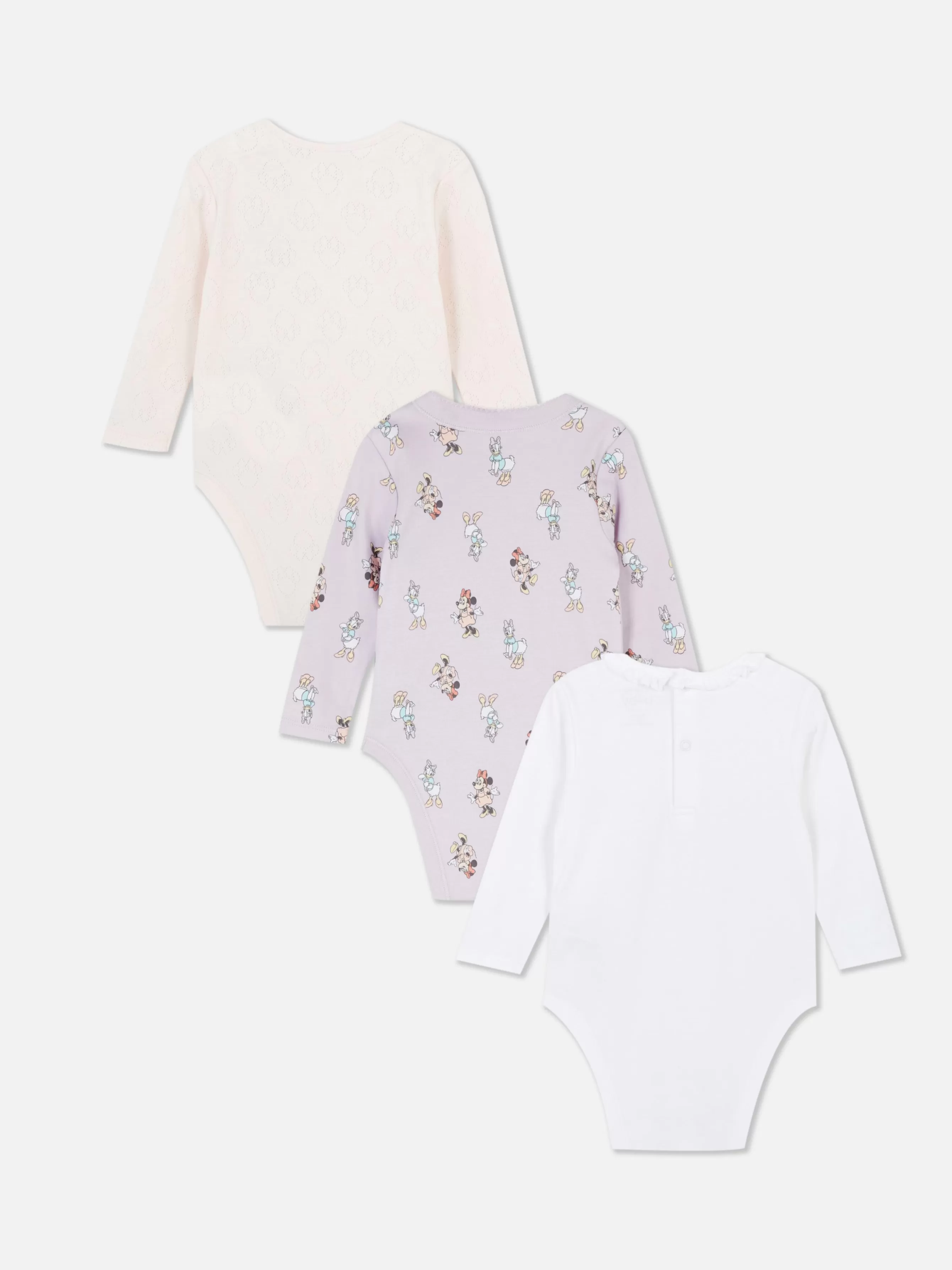 Cheap Primark Lot De 3 Bodys à Manches Longues Disney Minnie Mouse Et Ses Amis Violet
