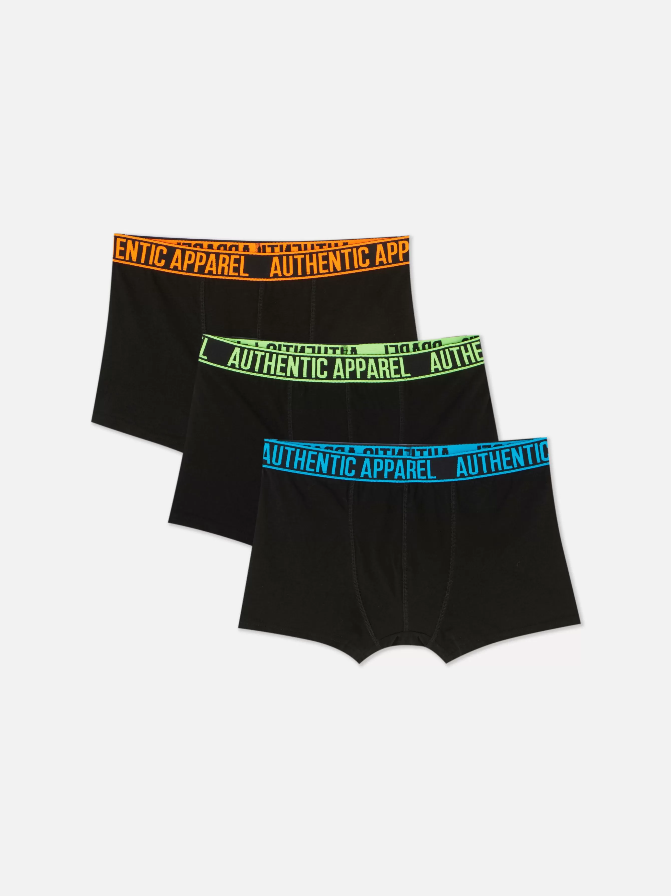 Cheap Primark Lot De 3 Caleçons à Taille De Couleur Vive Noir