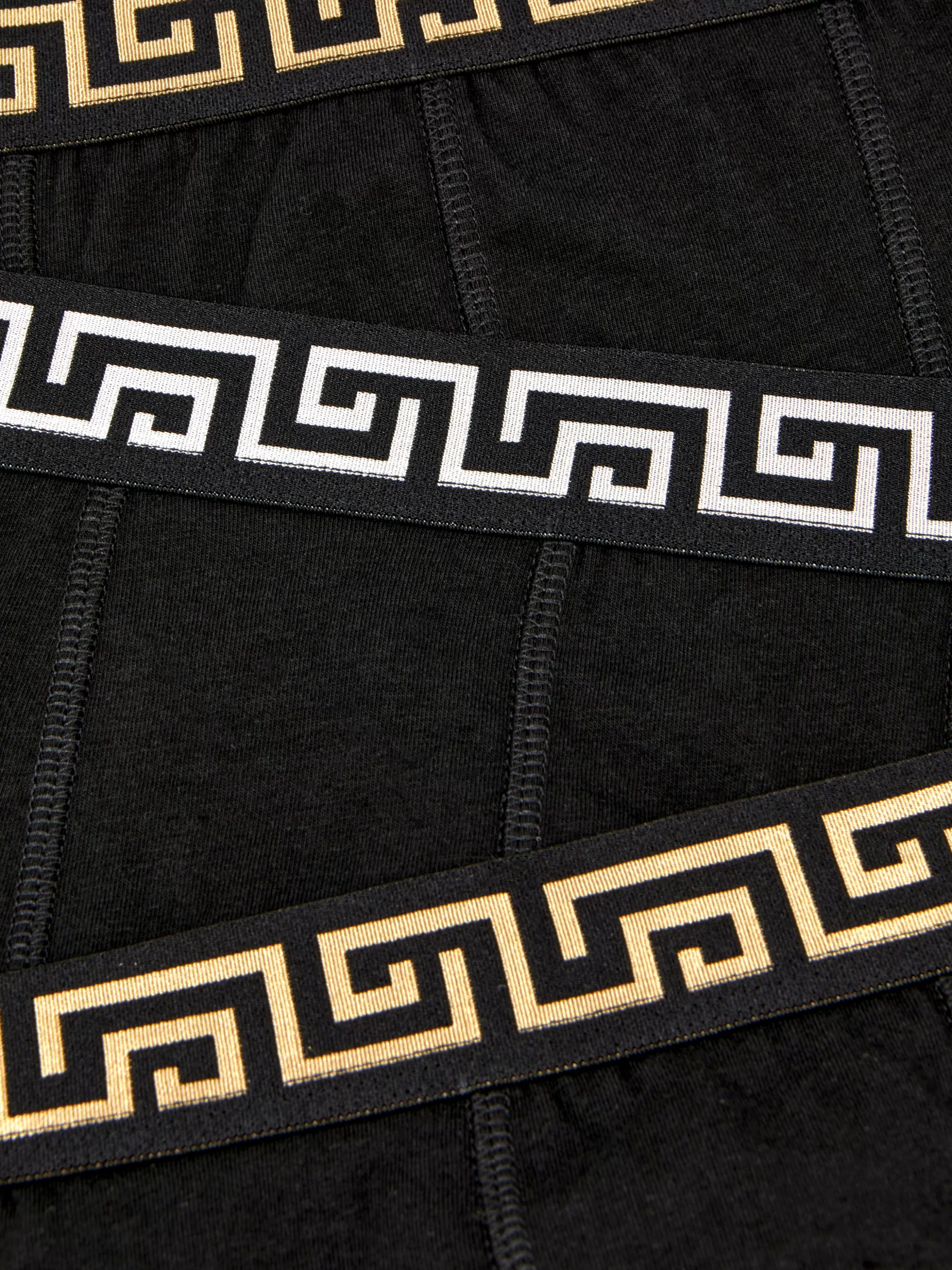 New Primark Lot De 3 Caleçons Avec Motif Clé Grecque à La Taille Noir