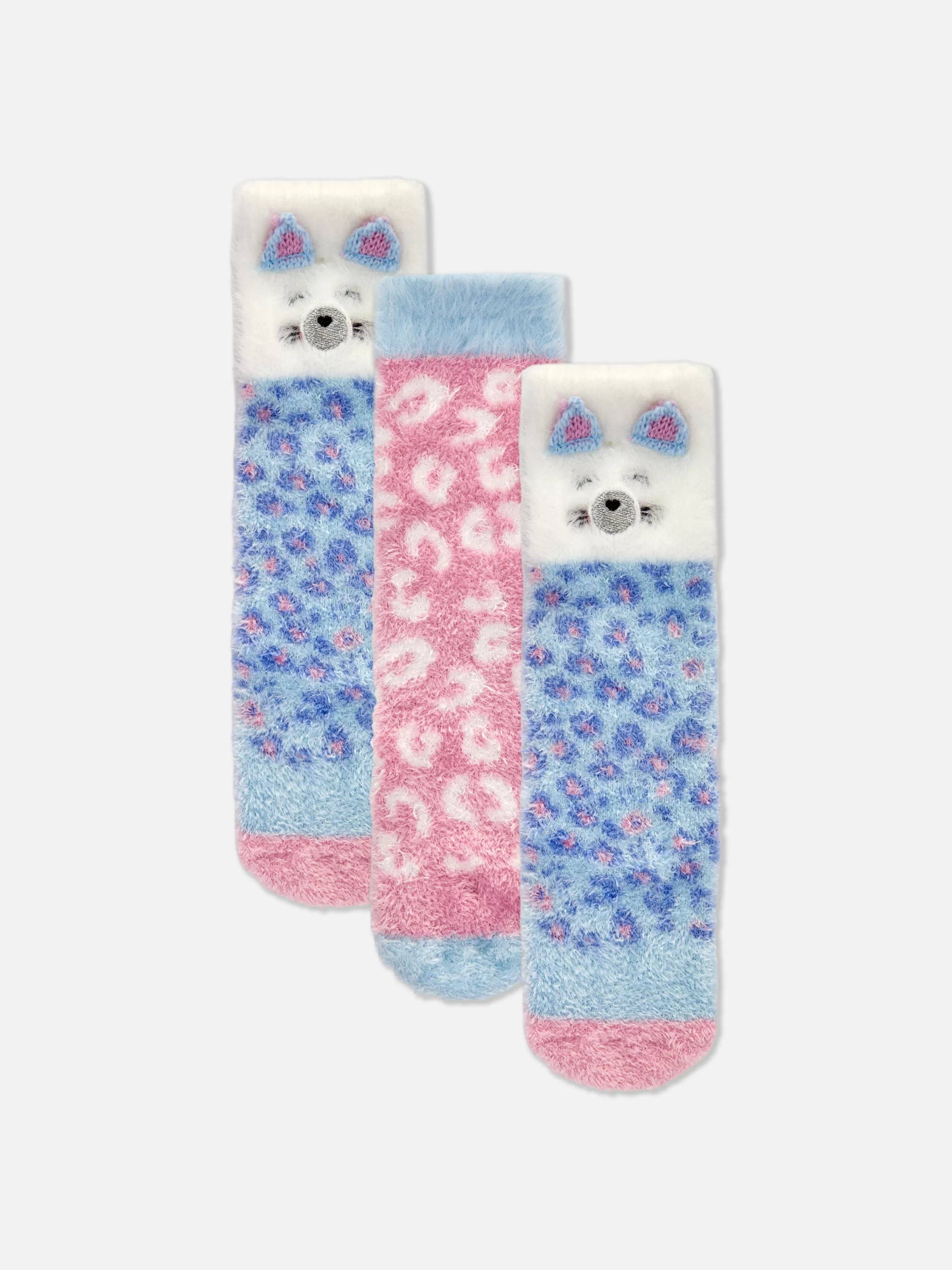 Outlet Primark Lot De 2 Paires De Chaussettes Chaudes à Pois Et à Motif Animal Rose