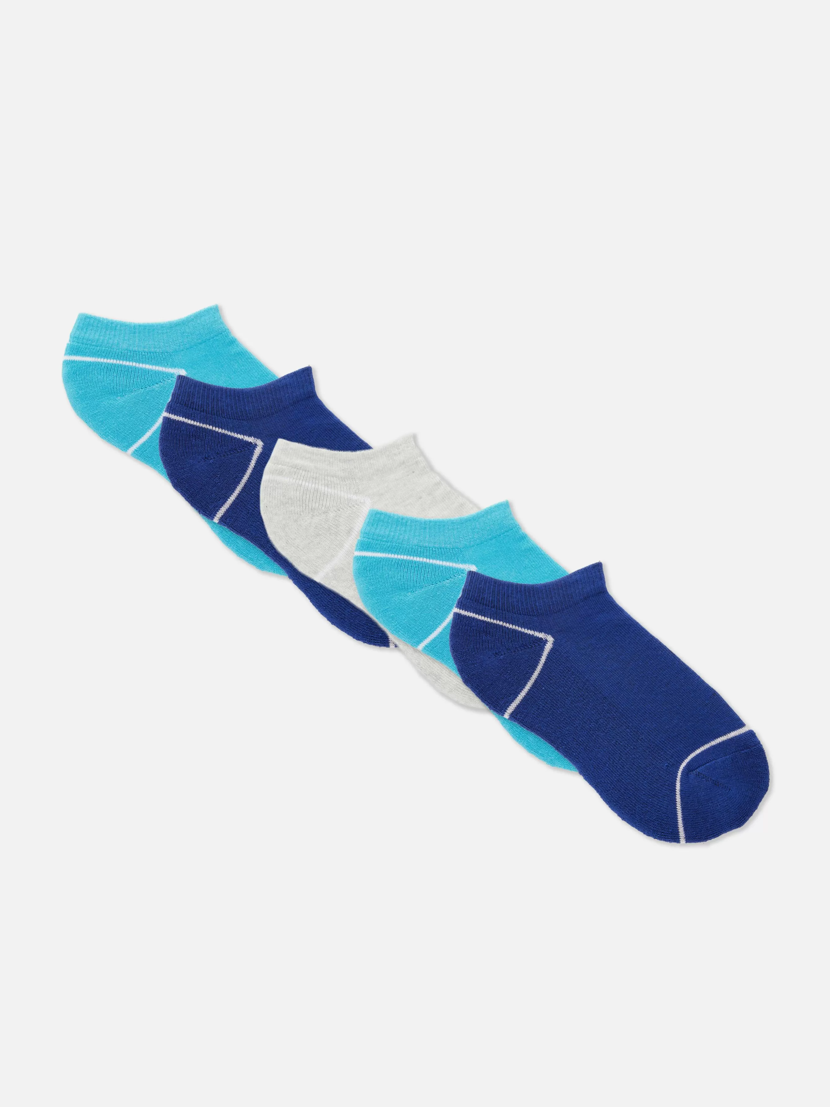 Store Primark Lot De 5 Paires De Chaussettes De Sport En Tissu-éponge Bleu