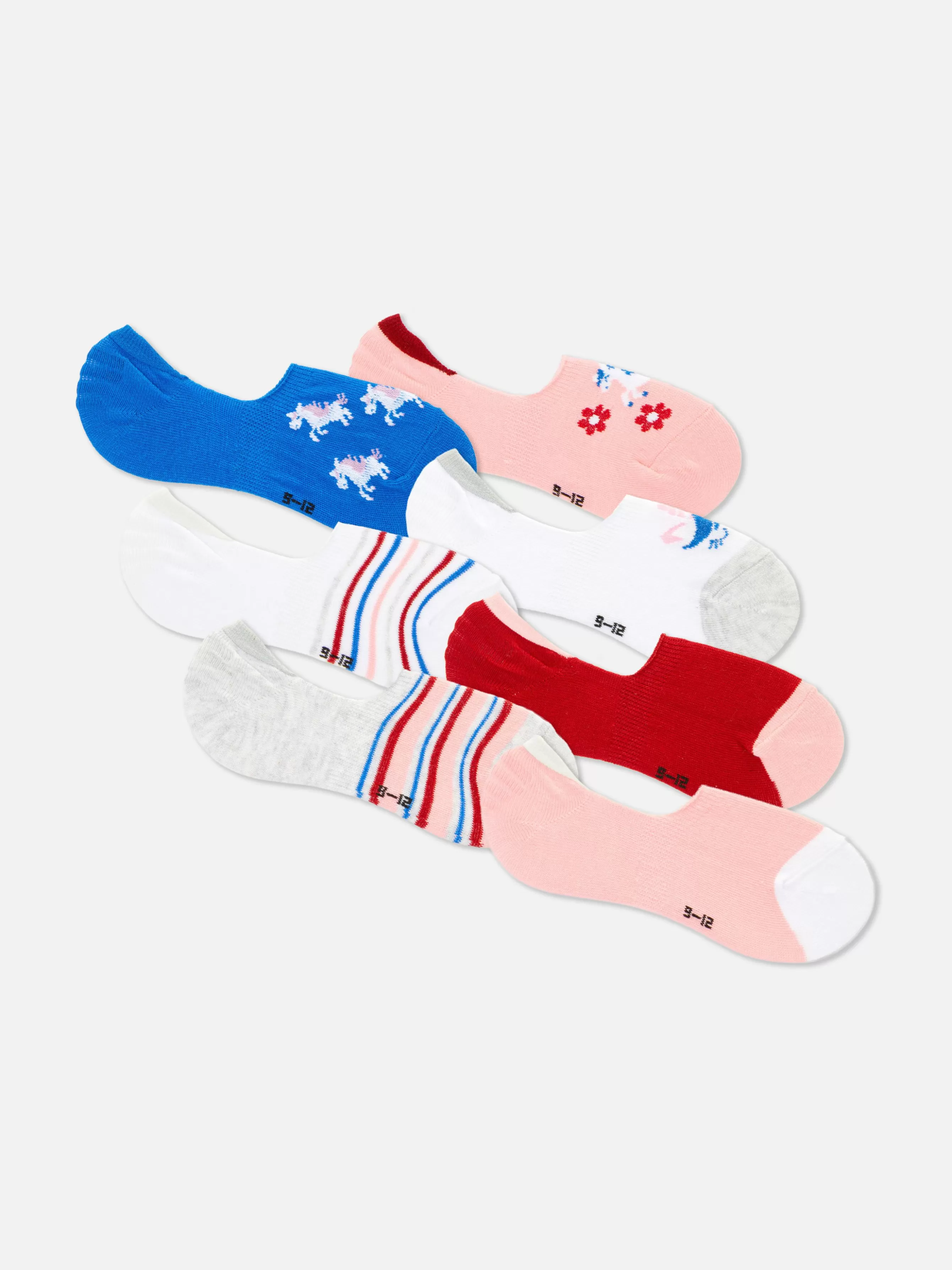 Cheap Primark Lot De 7 Paires De Chaussettes Pour Baskets Licorne Multicolore