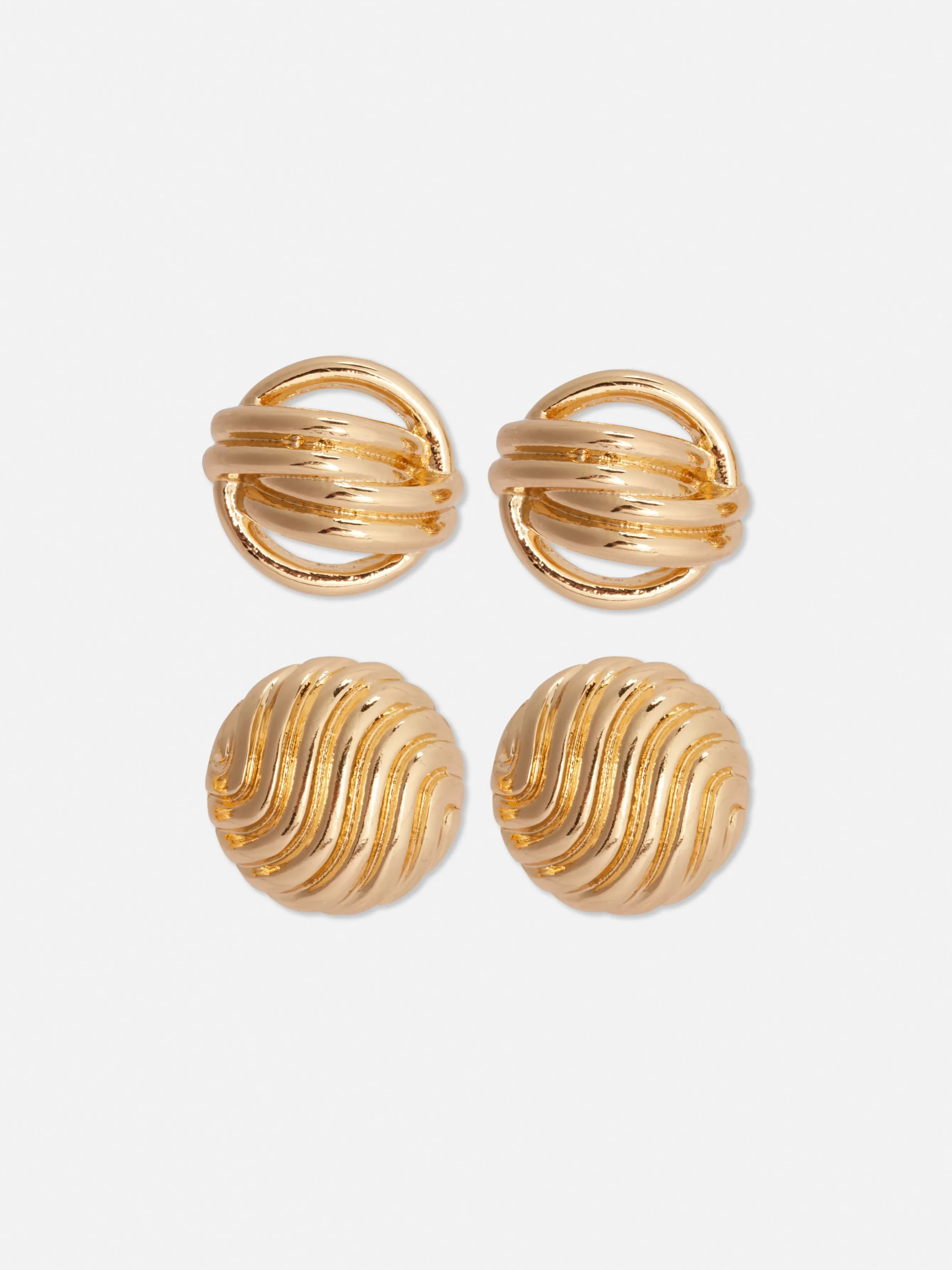Fashion Primark Lot De 2 Paires De Clous D'oreilles épais Rita Ora Jaune