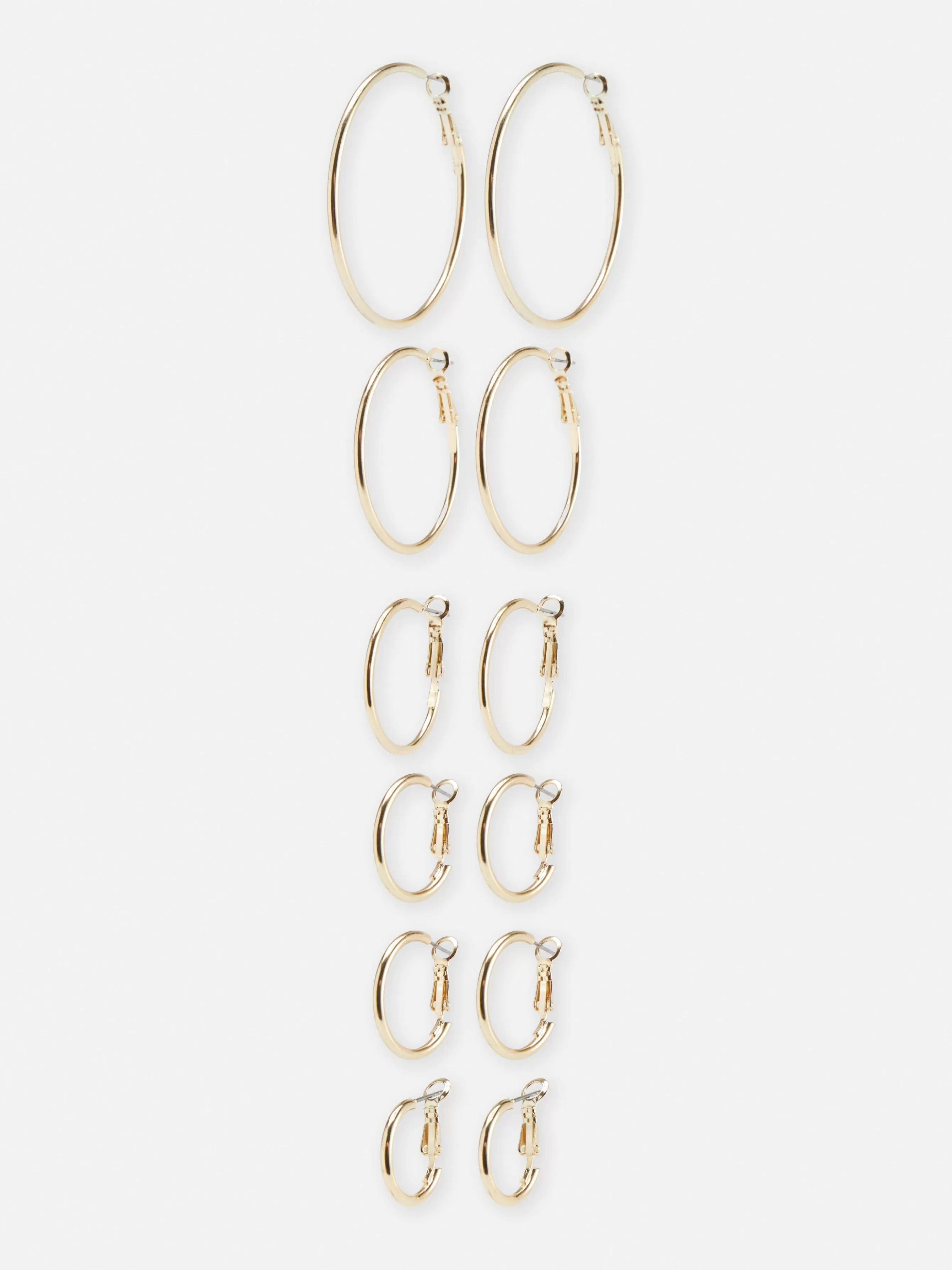 Flash Sale Primark Lot De 6 Paires De Créoles De Tailles Variées Jaune