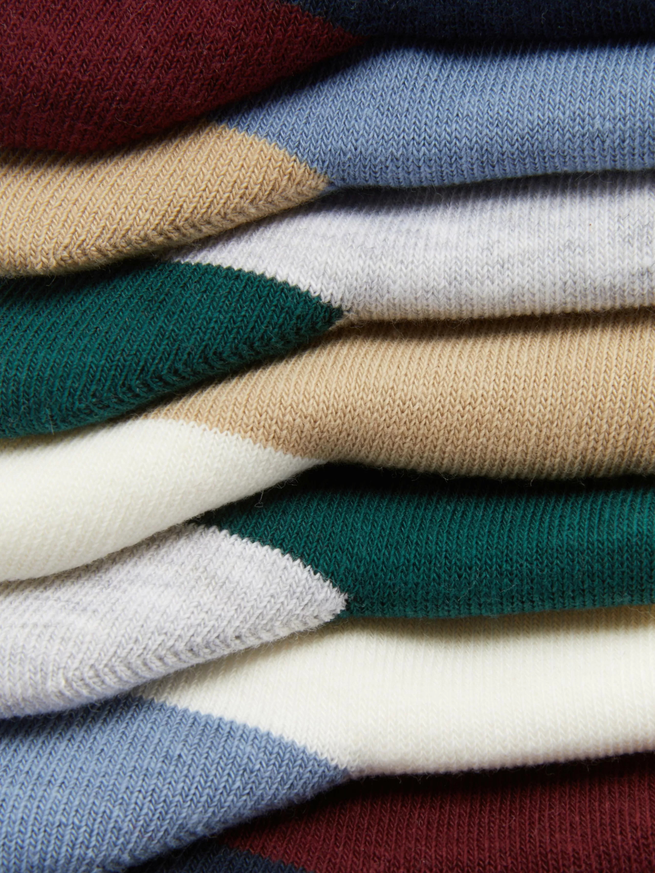 Shop Primark Lot De 7 Paires De Socquettes Color Block Multicolore