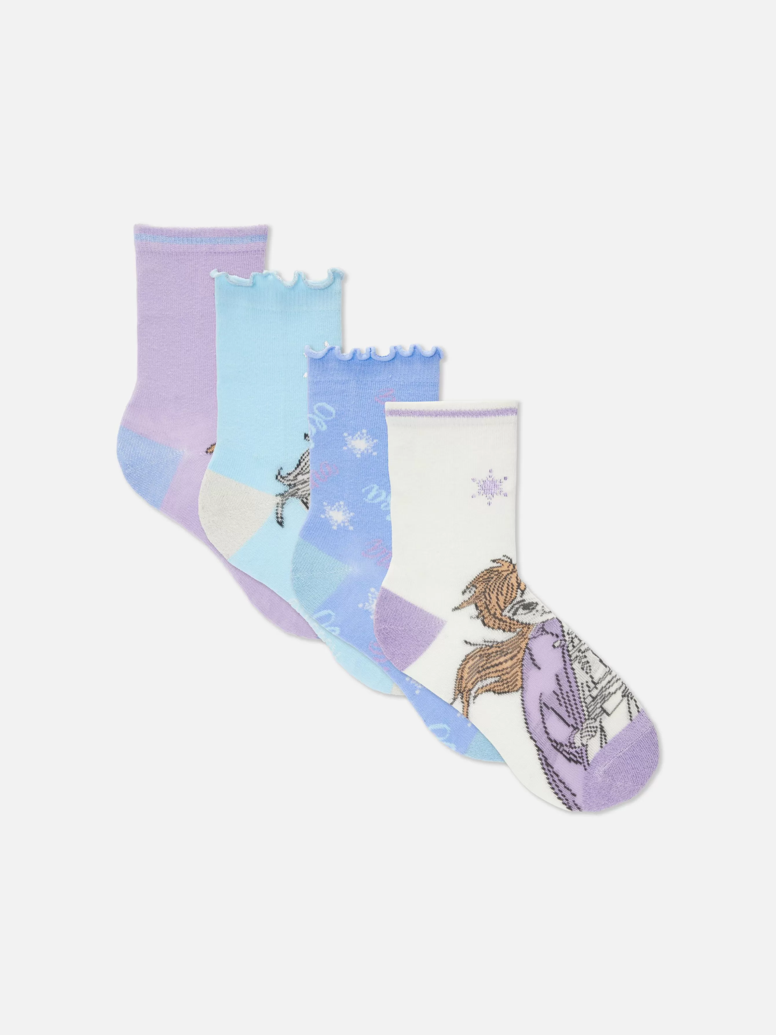 Store Primark Lot De 4 Paires De Socquettes Disney La Reine Des Neiges Bleu