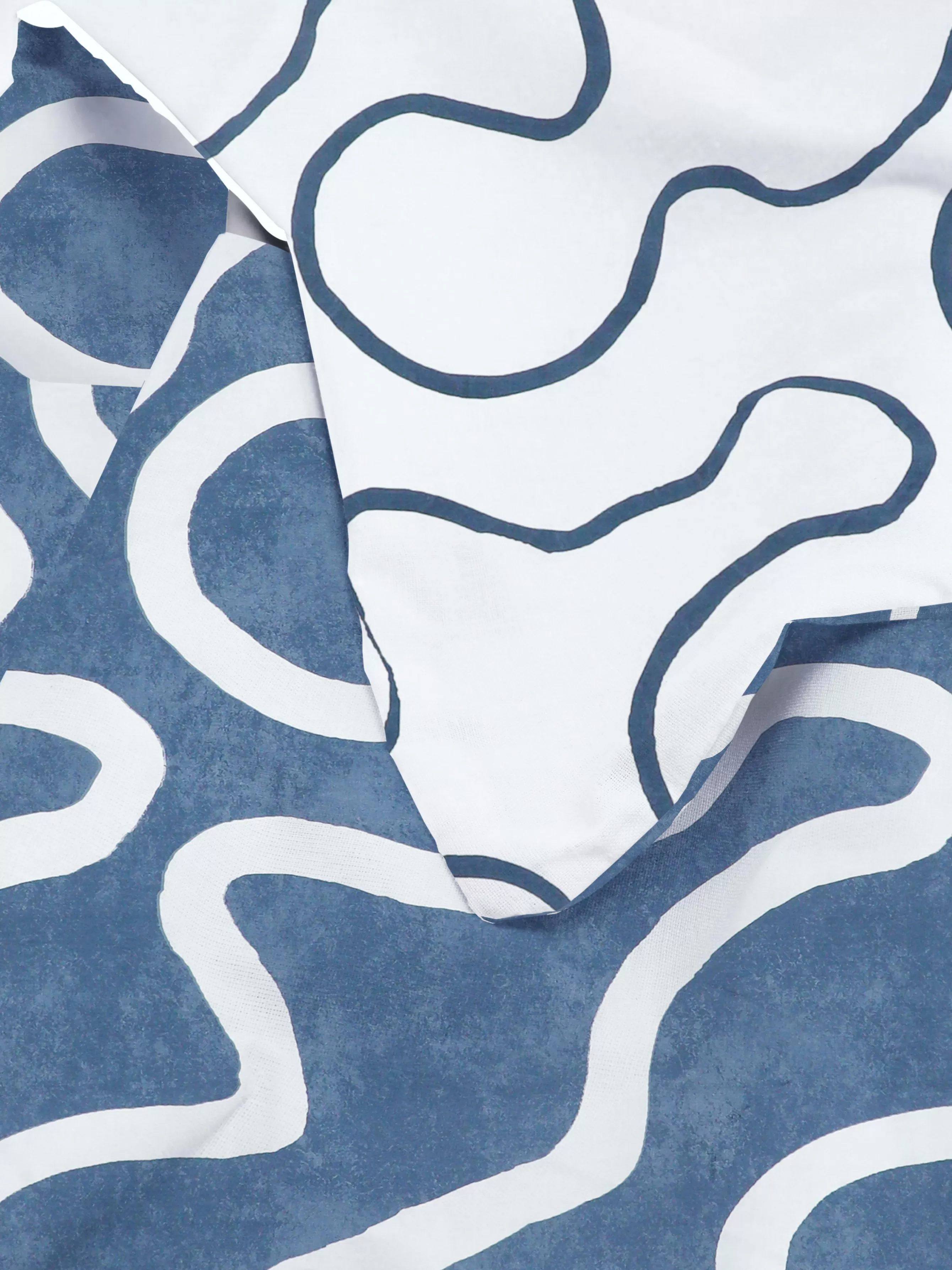 Cheap Primark Parure De Lit King Size à Motif Ondulé Bleu marine