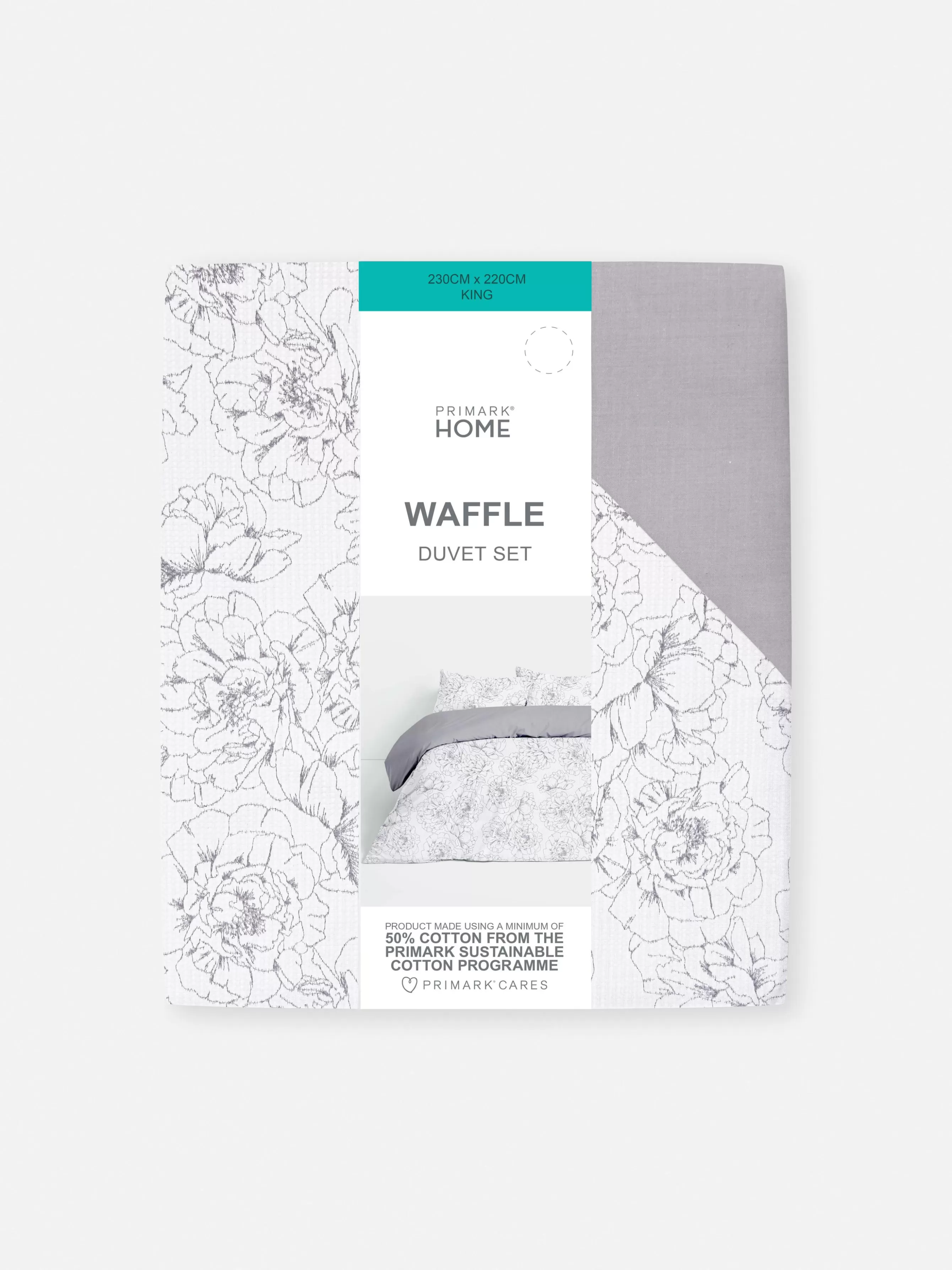 Store Primark Parure De Lit King Size Texturée à Motif Floral Naturel
