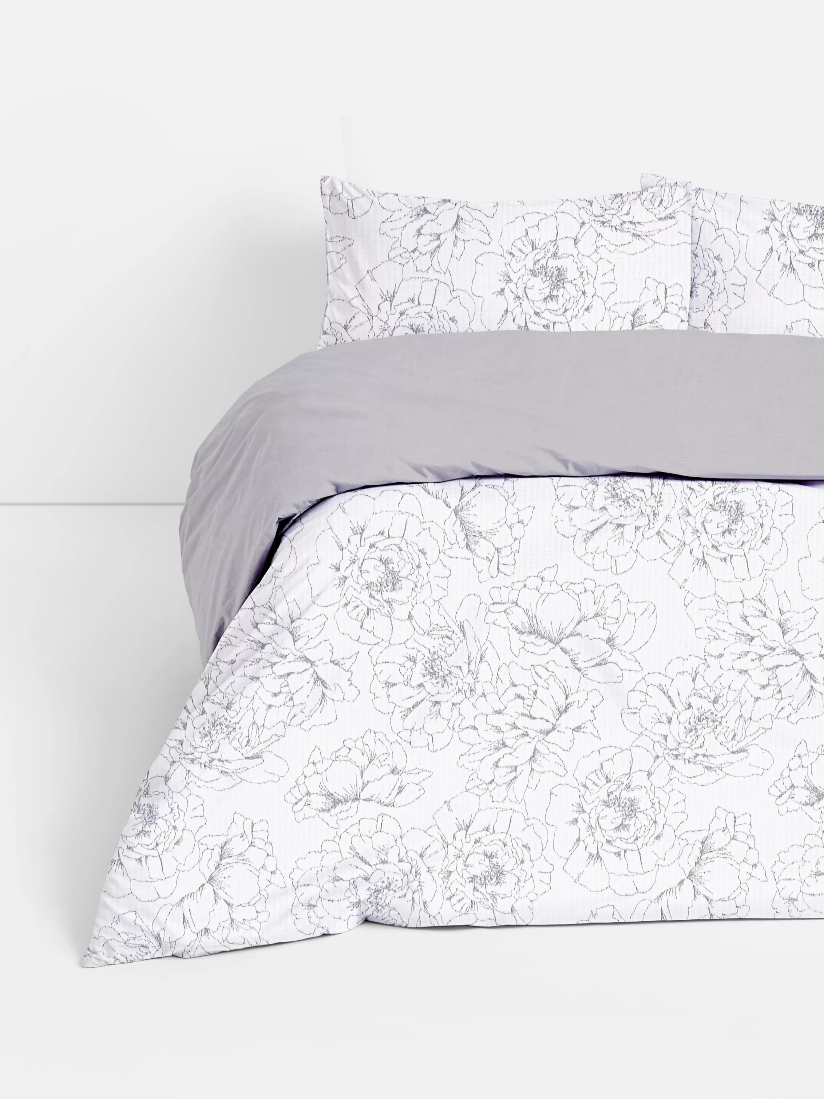 Fashion Primark Parure De Lit Super King Size Texturée à Motif Floral Naturel
