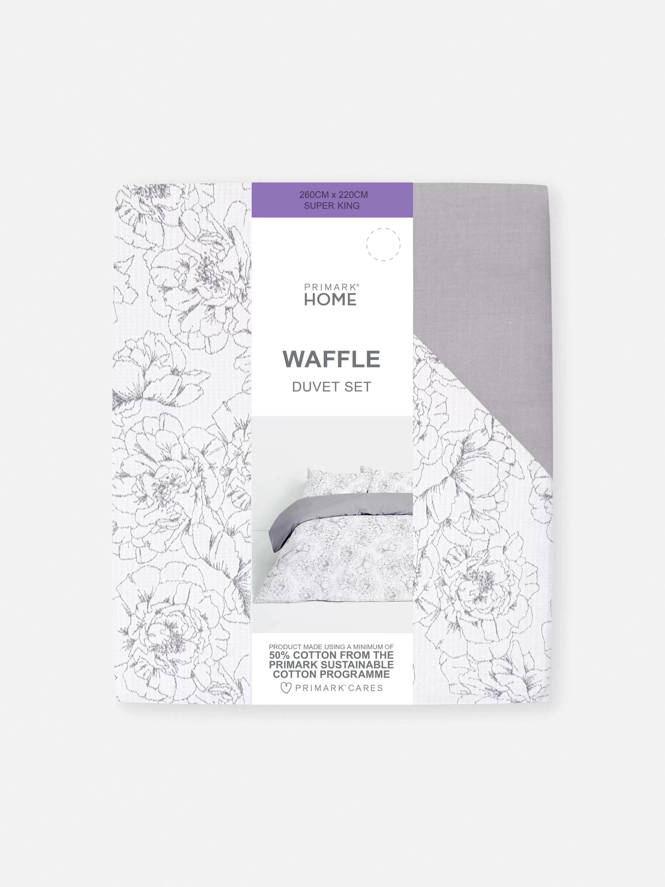 Fashion Primark Parure De Lit Super King Size Texturée à Motif Floral Naturel