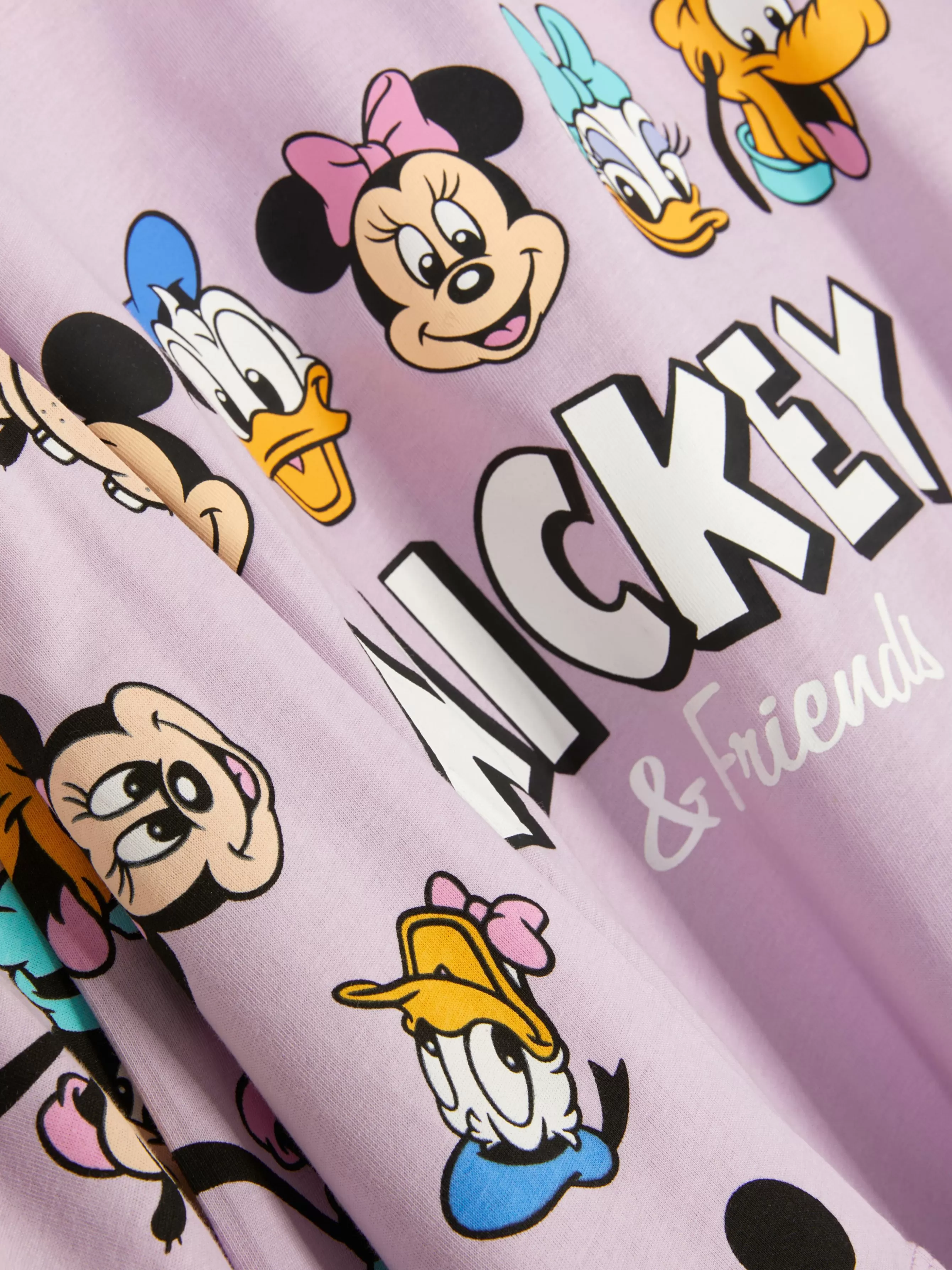 Clearance Primark Pyjama Short Et T-shirt Disney Mickey Mouse Et Ses Amis Lilas