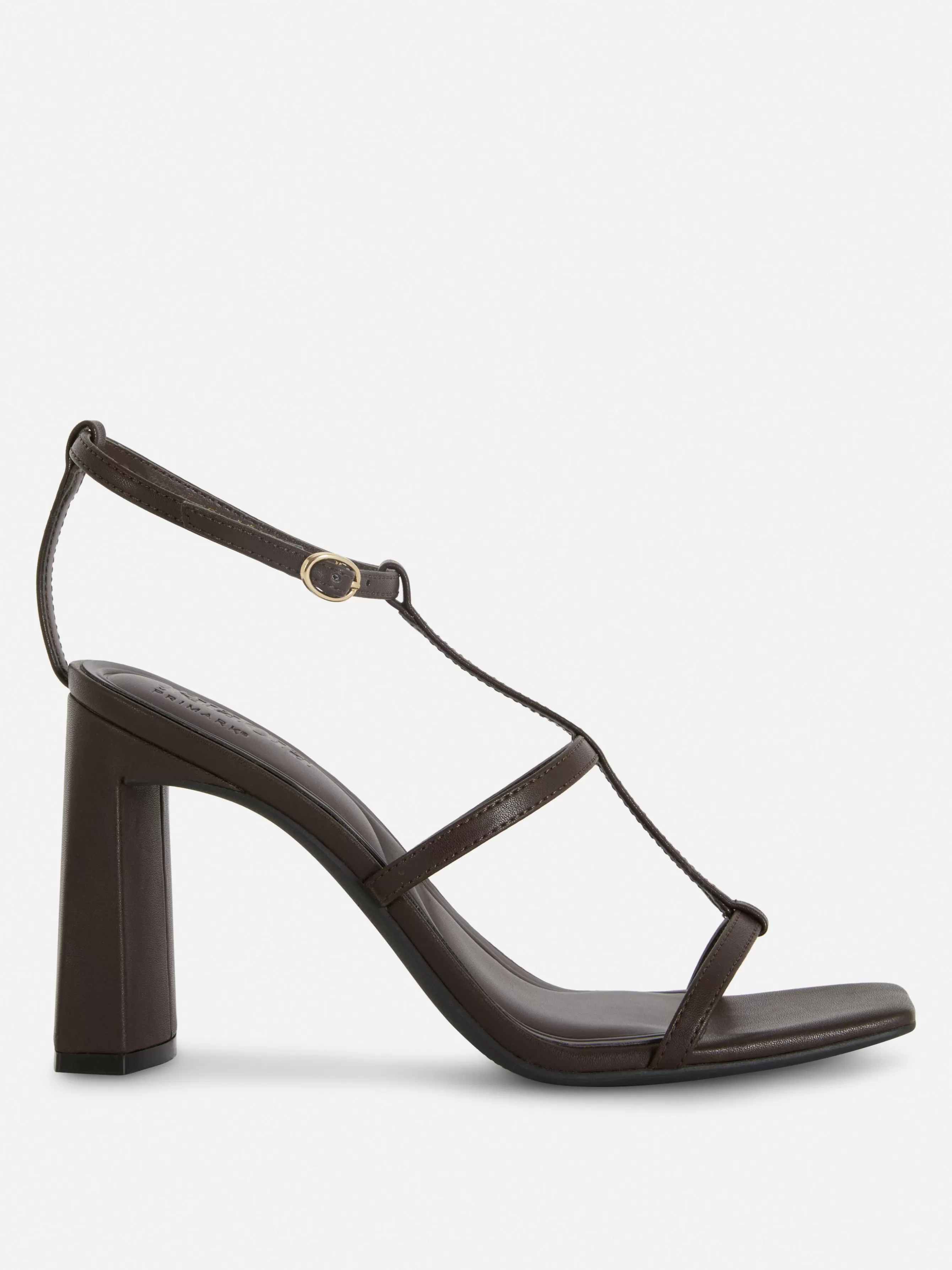 Sale Primark Sandales à Talon Carré Et Bride En T Rita Ora Chocolat