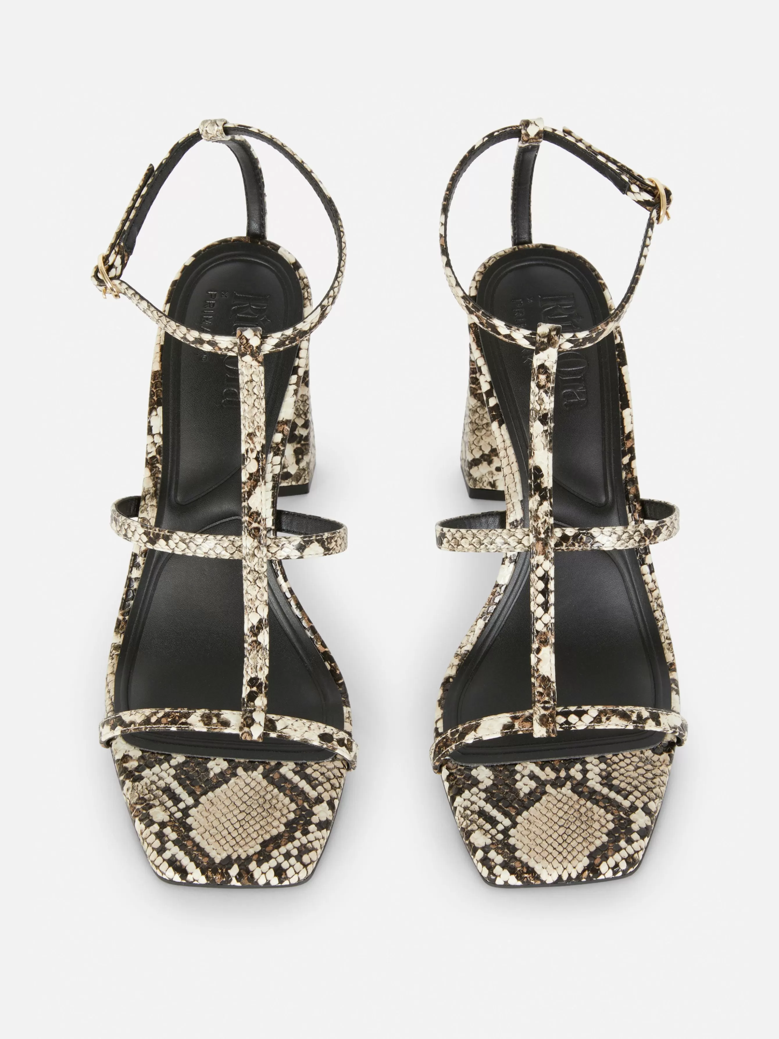 Best Sale Primark Sandales à Talon Carré Et Bride En T Rita Ora Multicolore