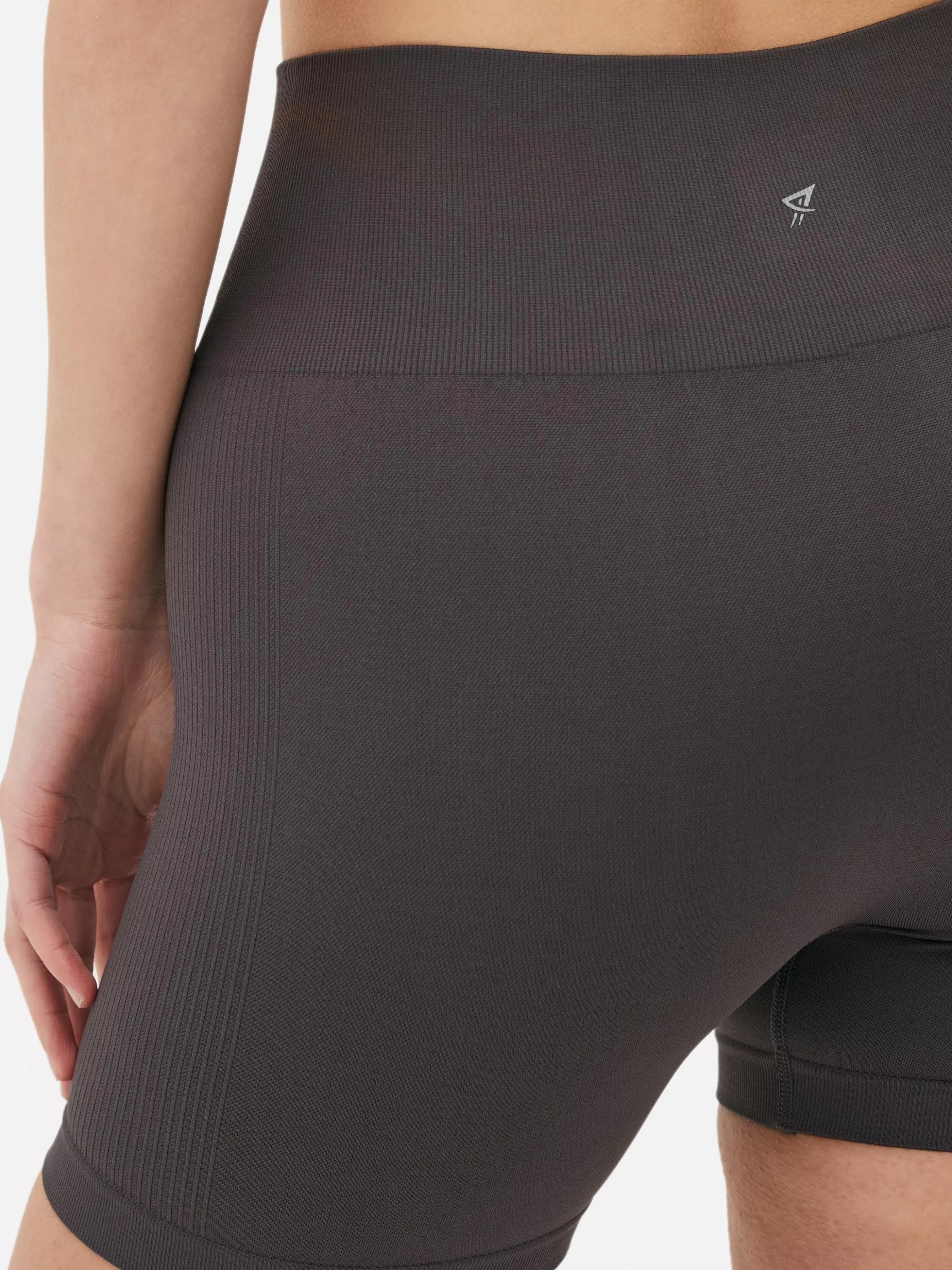 Fashion Primark Short De Sport Taille Haute Sans Couture Gris foncé