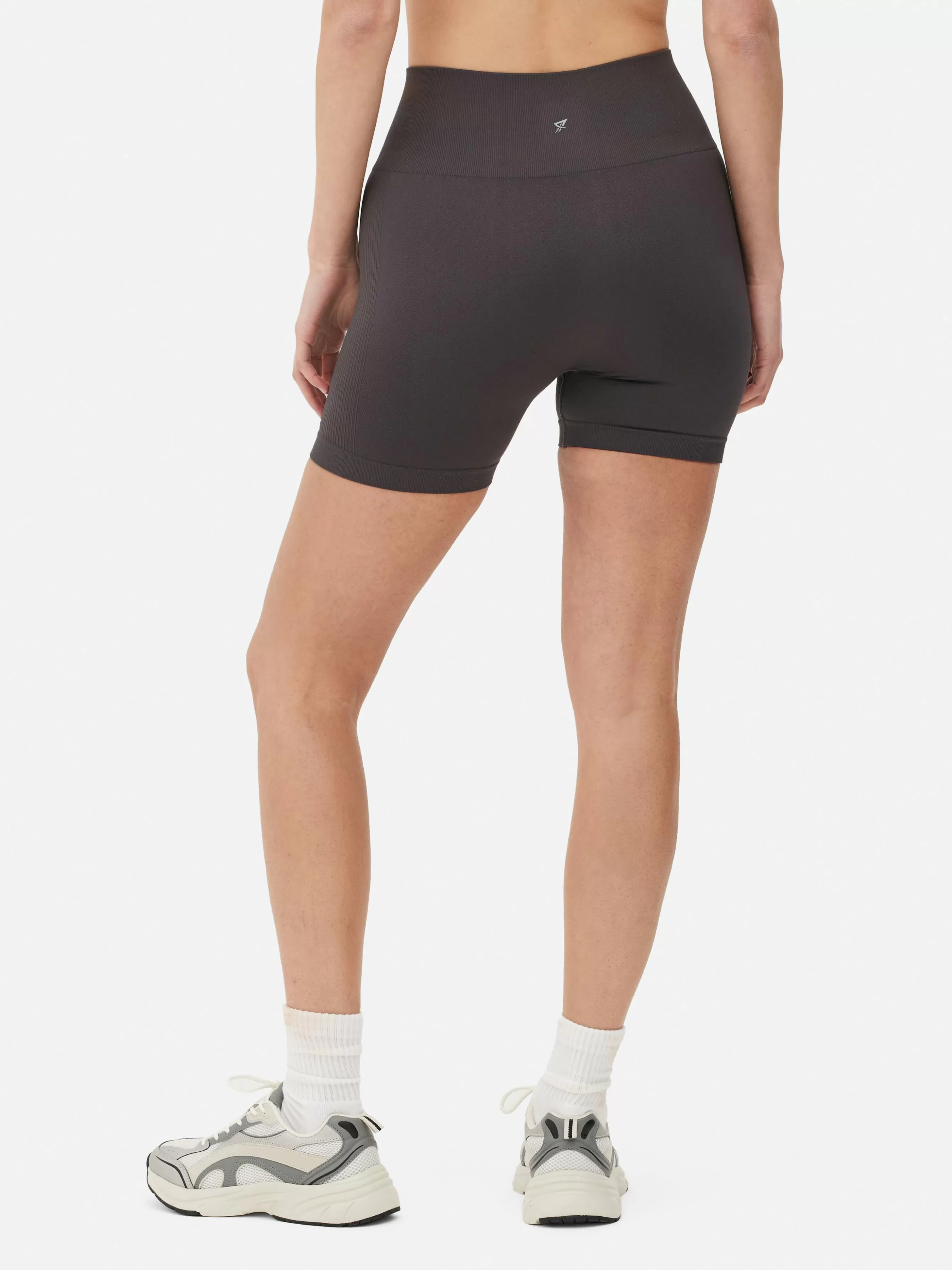 Fashion Primark Short De Sport Taille Haute Sans Couture Gris foncé