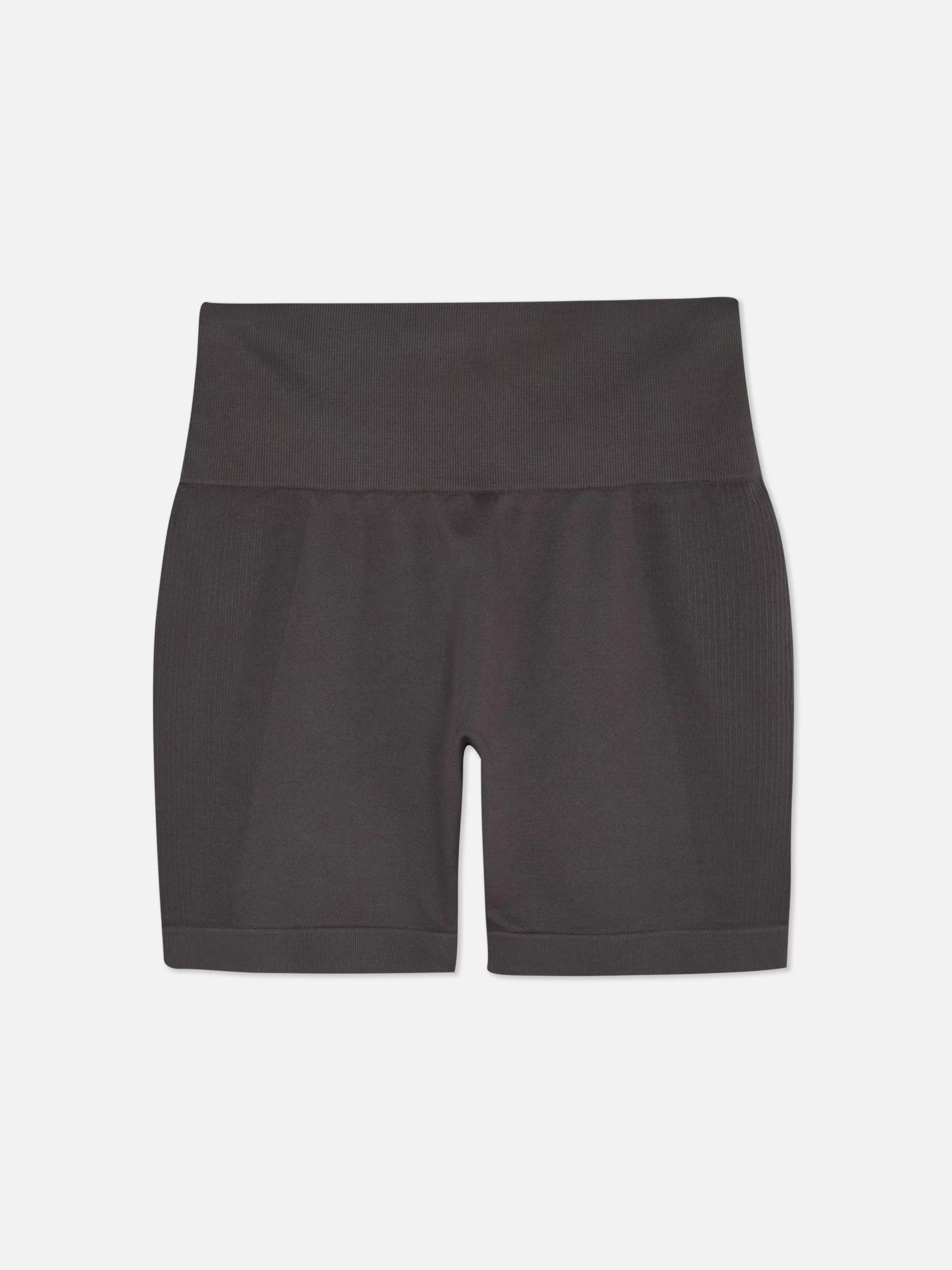 Fashion Primark Short De Sport Taille Haute Sans Couture Gris foncé