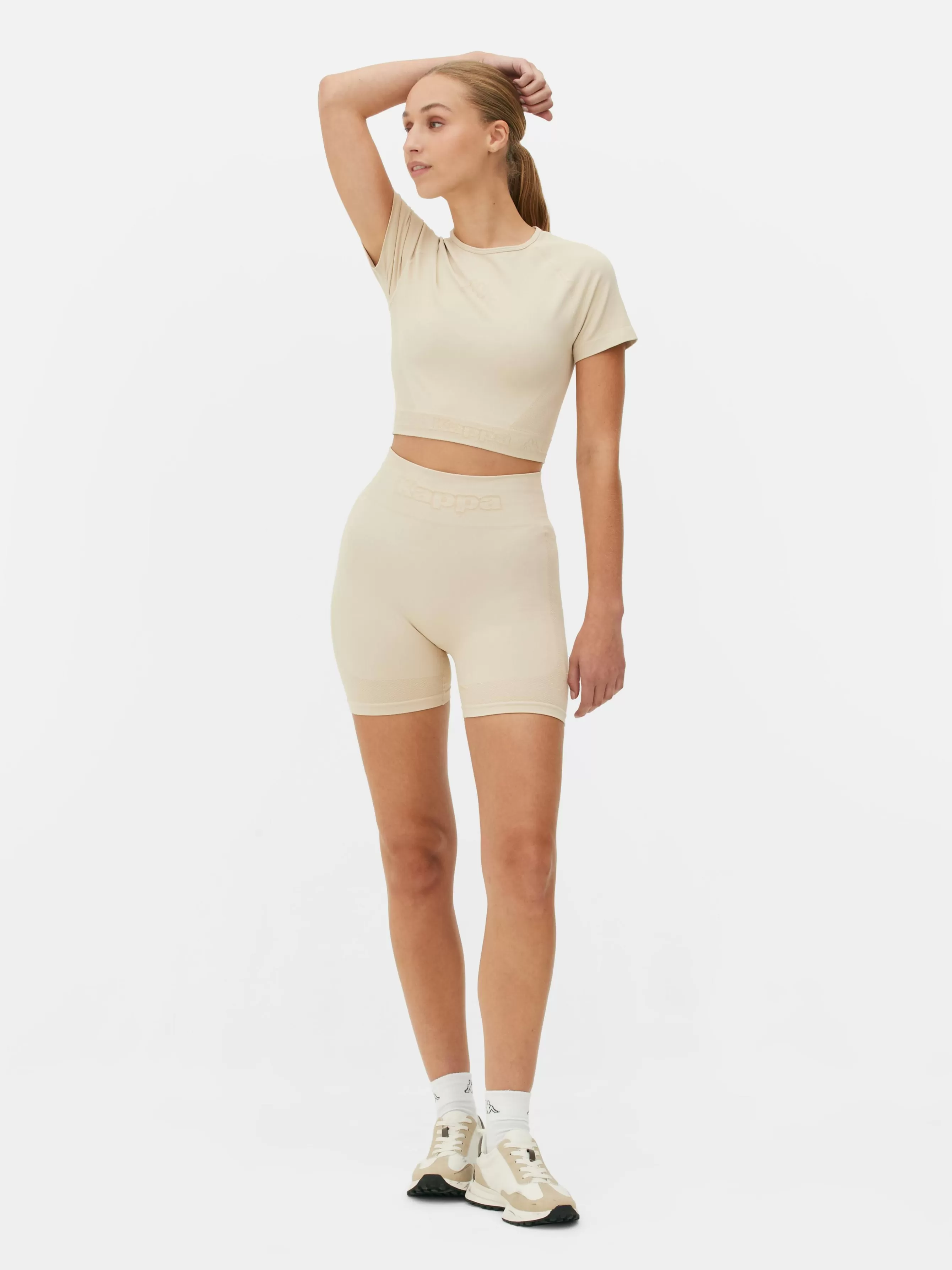Best Primark Short De Yoga Sans Couture à Coordonner Kappa X Écru