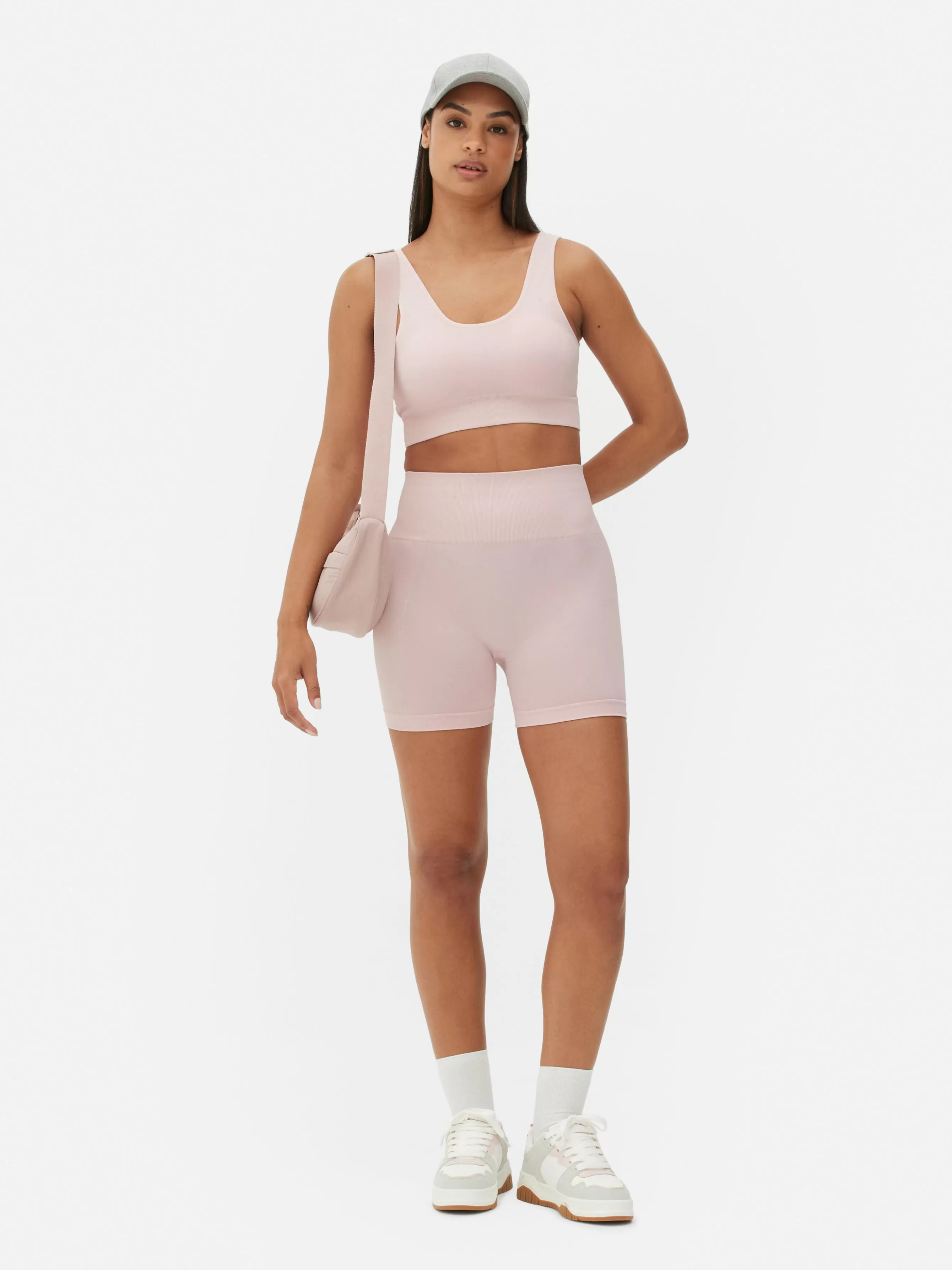 Hot Primark Short De Yoga Taille Haute Sans Coutures Rose clair