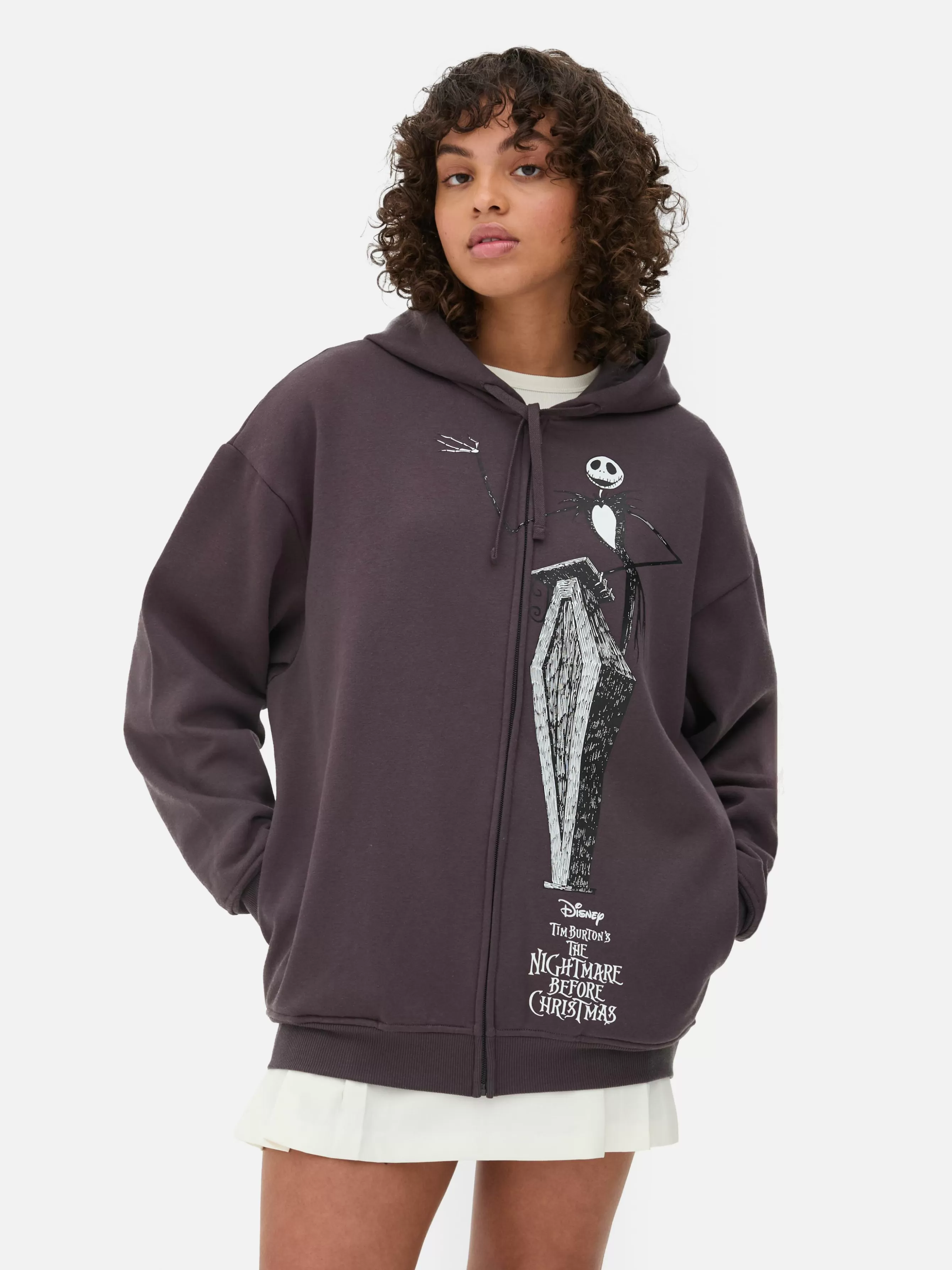 Cheap Primark Sweat à Capuche Zippé Disney L'Étrange Noël De Monsieur Jack De Tim Burton Anthracite