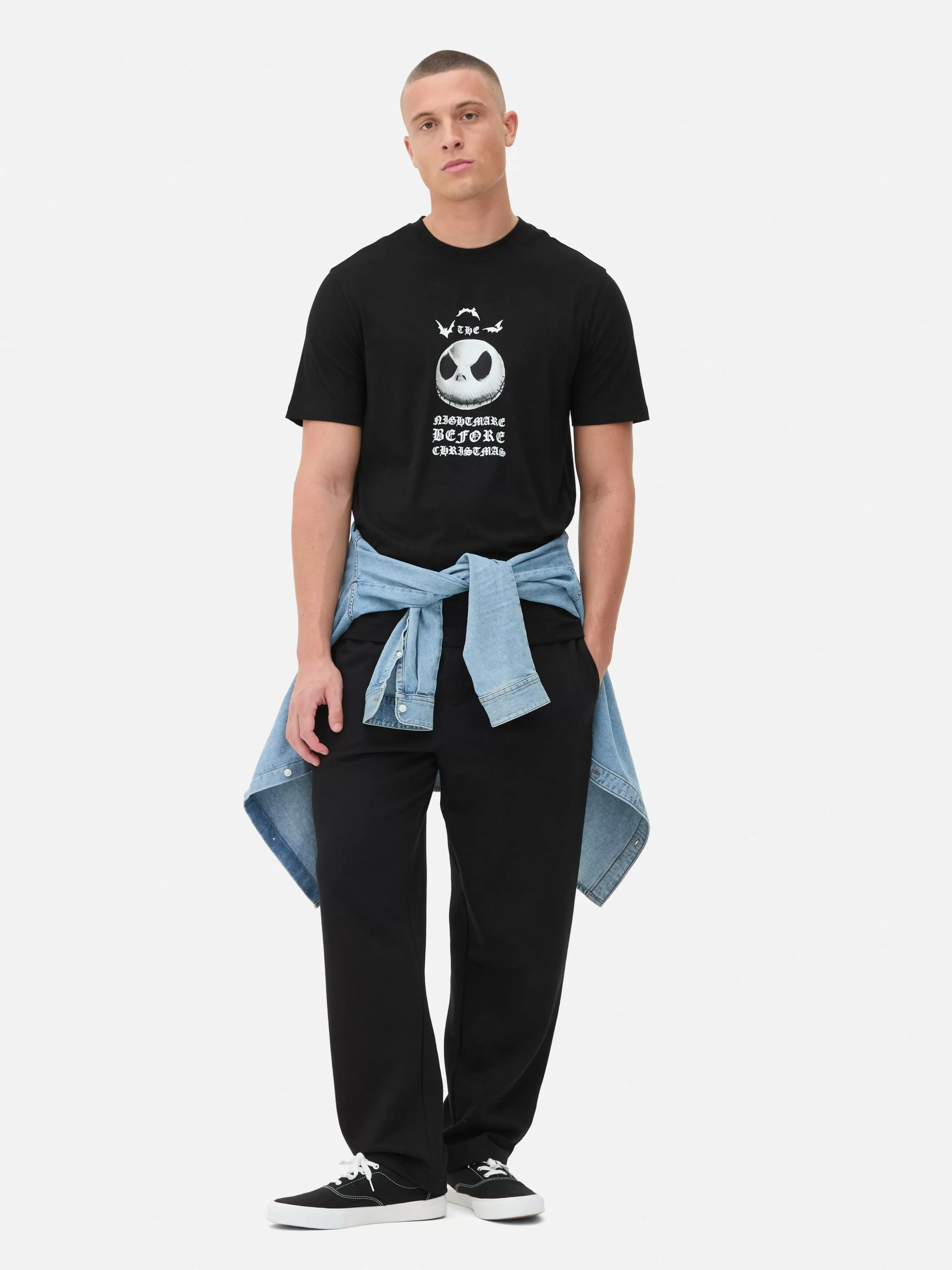 Fashion Primark T-shirt Disney L’Étrange Noël De Monsieur Jack De Tim Burton Noir